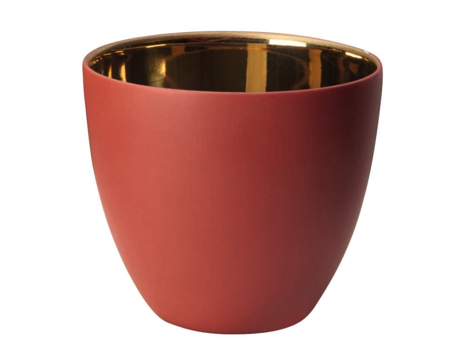 ASA Xmas Windlicht rot innen gold glänzend 7,2 x 6,5cm