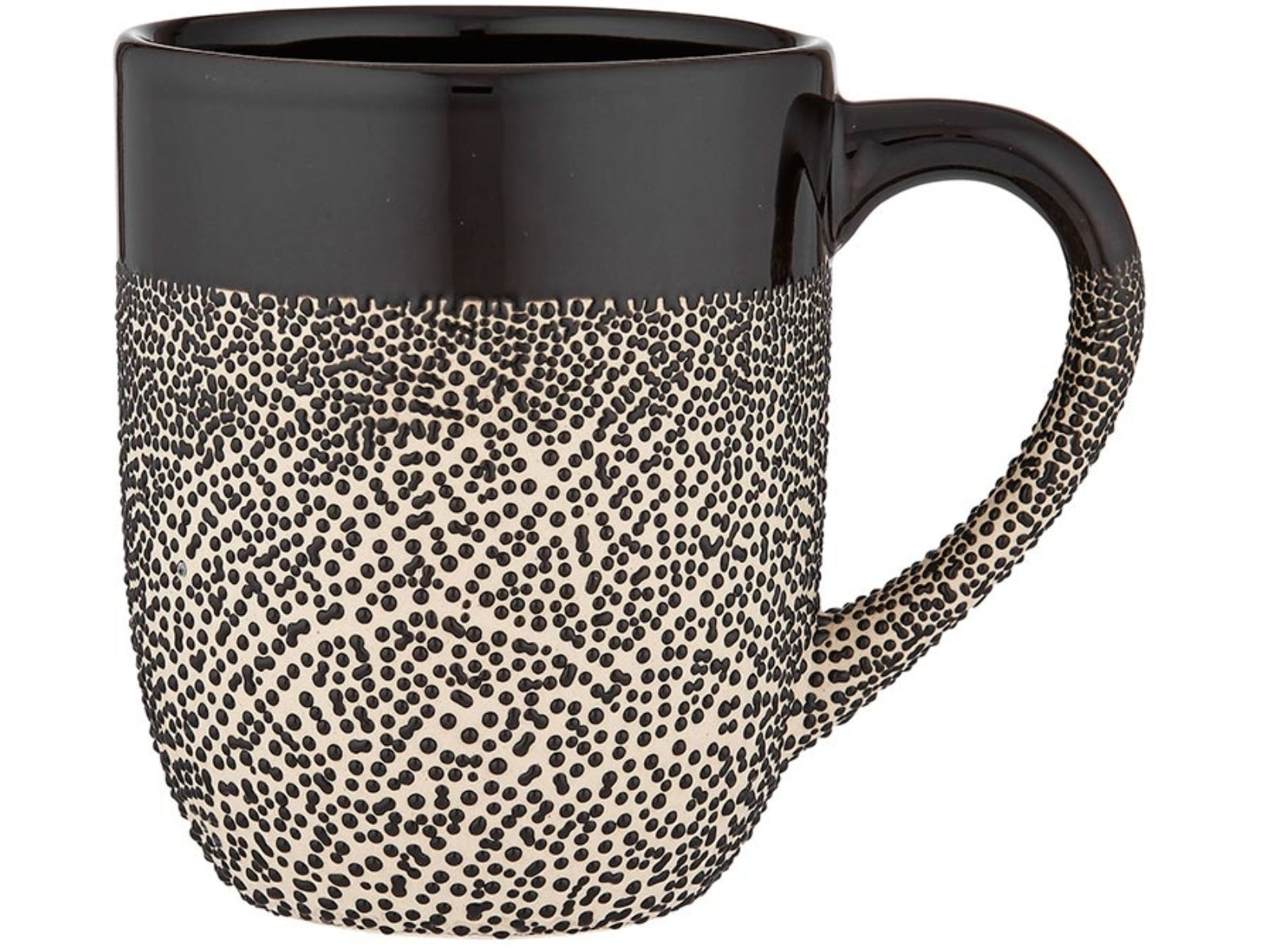 ladelle CAFE Becher mit Henkel strukturiert schwarz 0,3 l