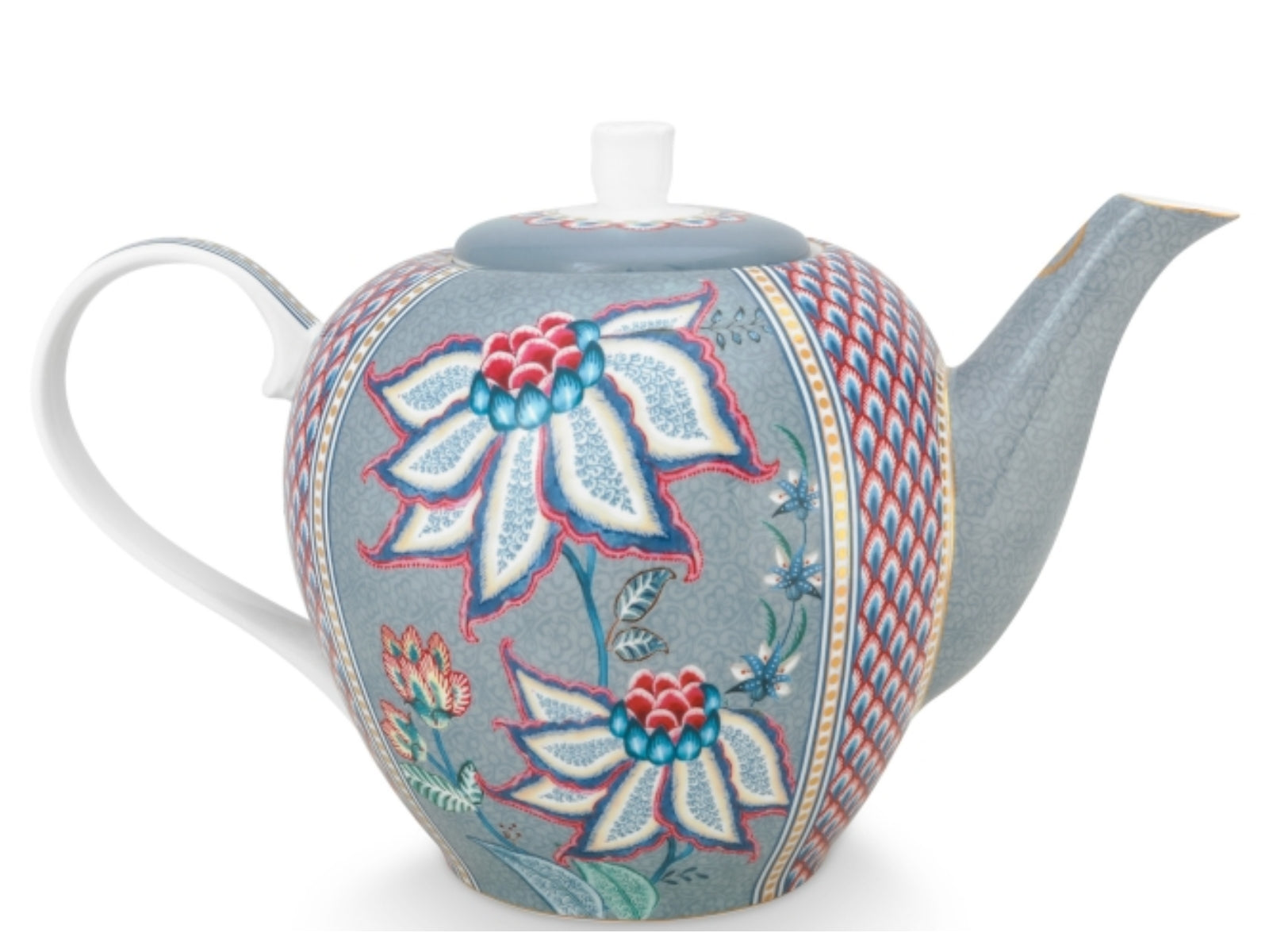PIP STUDIO Flower Festival Teekanne Light Blue 1,6l - Produktbild 2