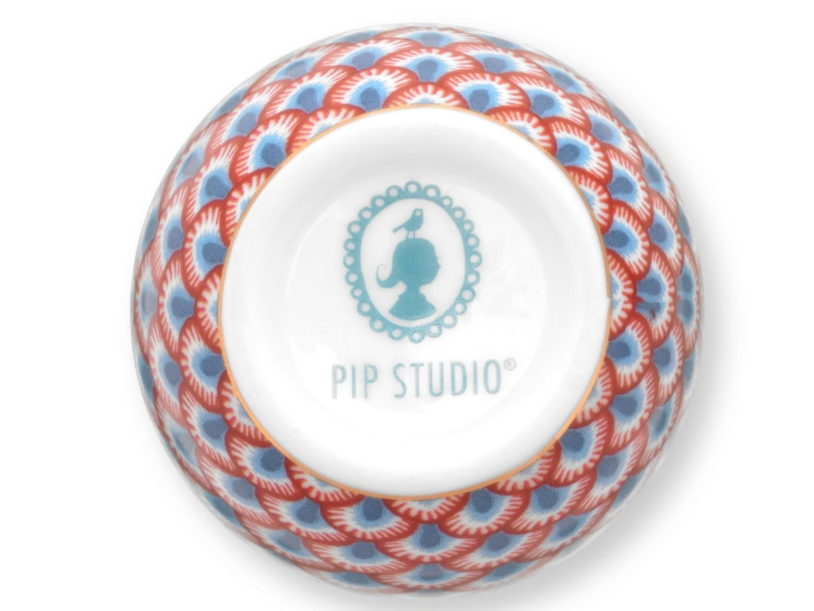 PIP STUDIO Flower Festival Scallop Eierbecher Light Blue/red - Produktbild 2