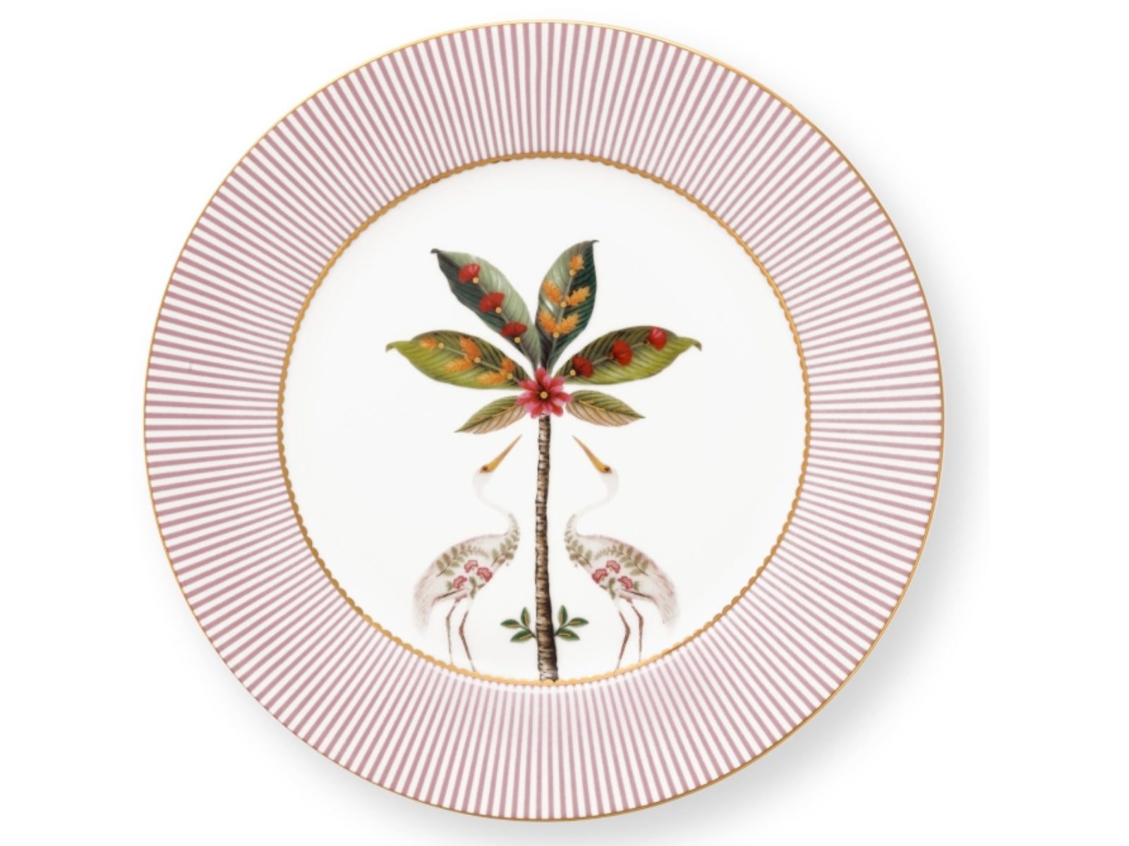 PIP STUDIO La Majorelle Frühstücksteller pink m. Reiher 21 cm