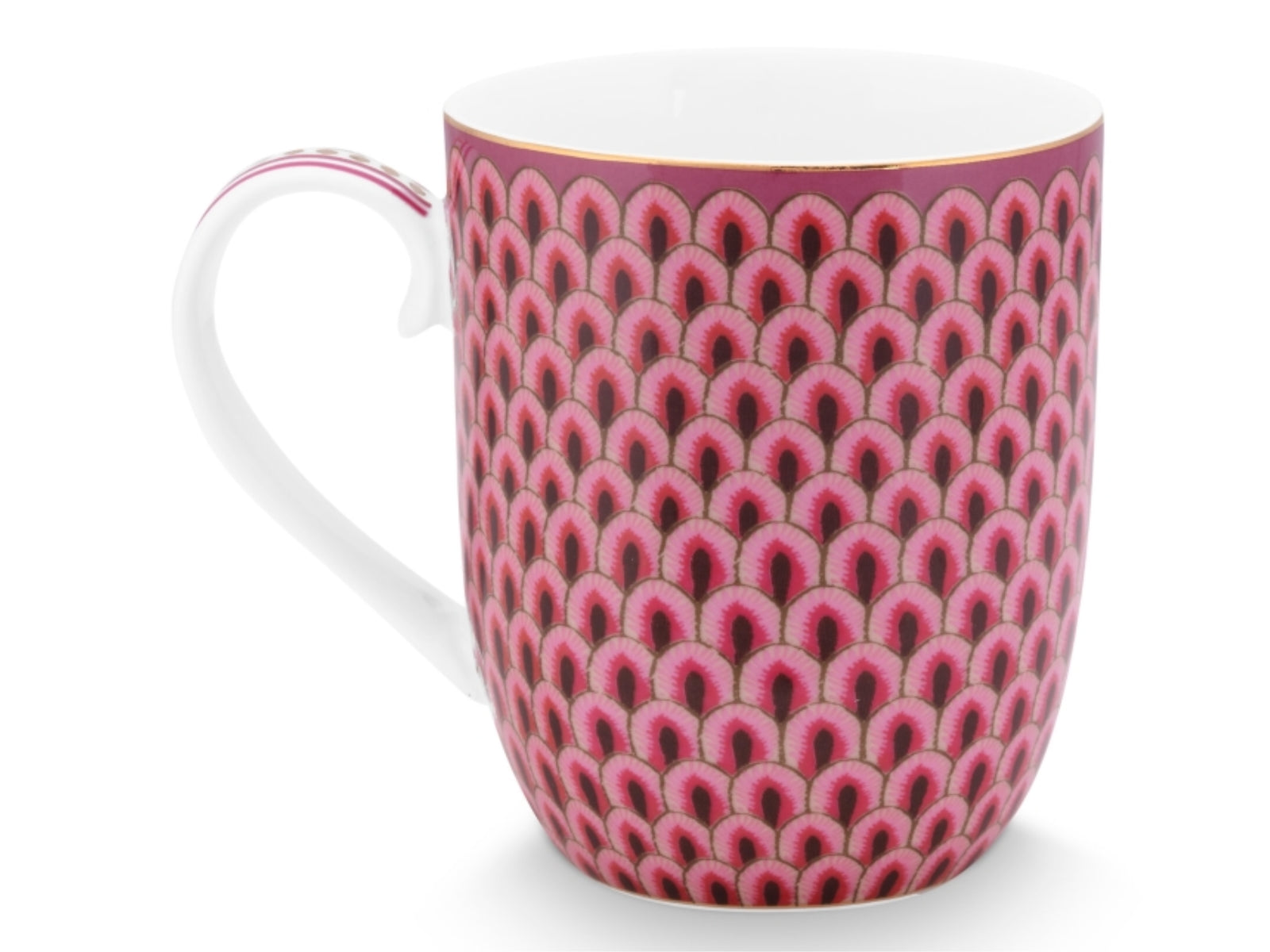 PIP STUDIO Flower Festival Scallop Henkelb. dark pink 145ml - Produktbild 2