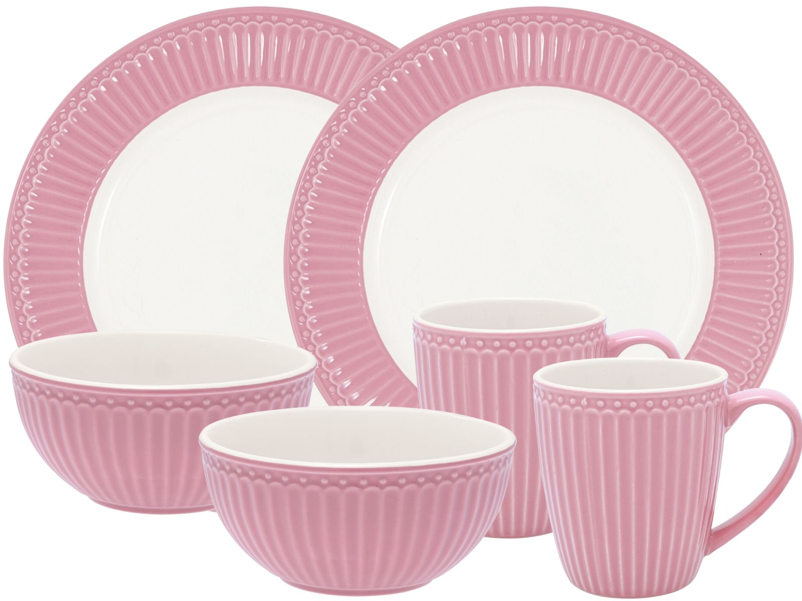 Greengate Alice Frühstücksset dusty rose 6tlg