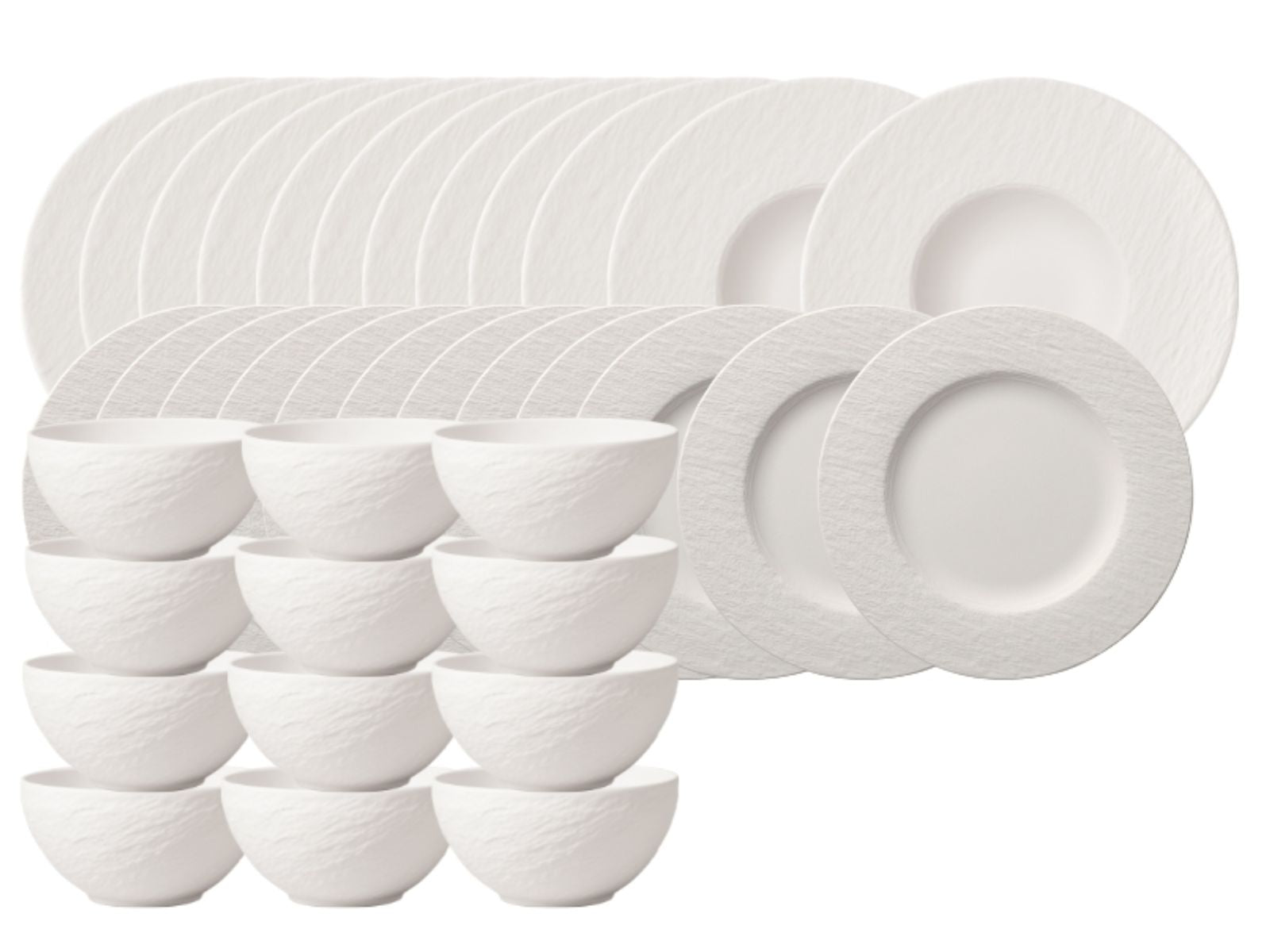 Villeroy & Boch Manufacture Rock blanc Starterset 36tlg