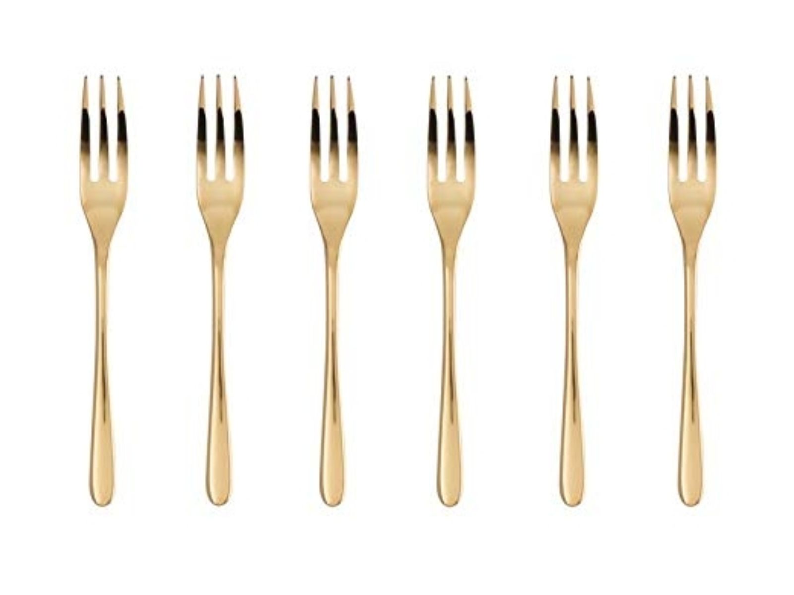 Sambonet Taste Kuchengabel Set6 Edelstahl/PVD Gold