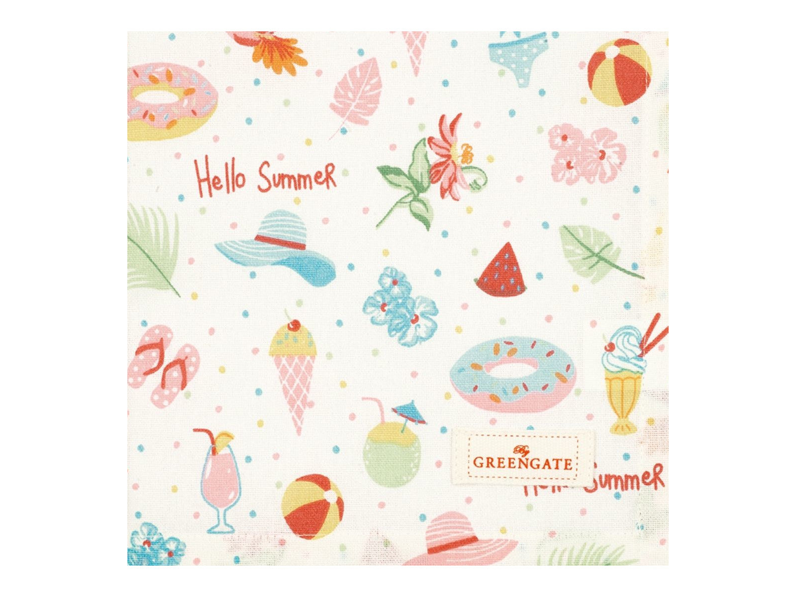 Greengate Lula Stoffserviette white 40 x 40 cm