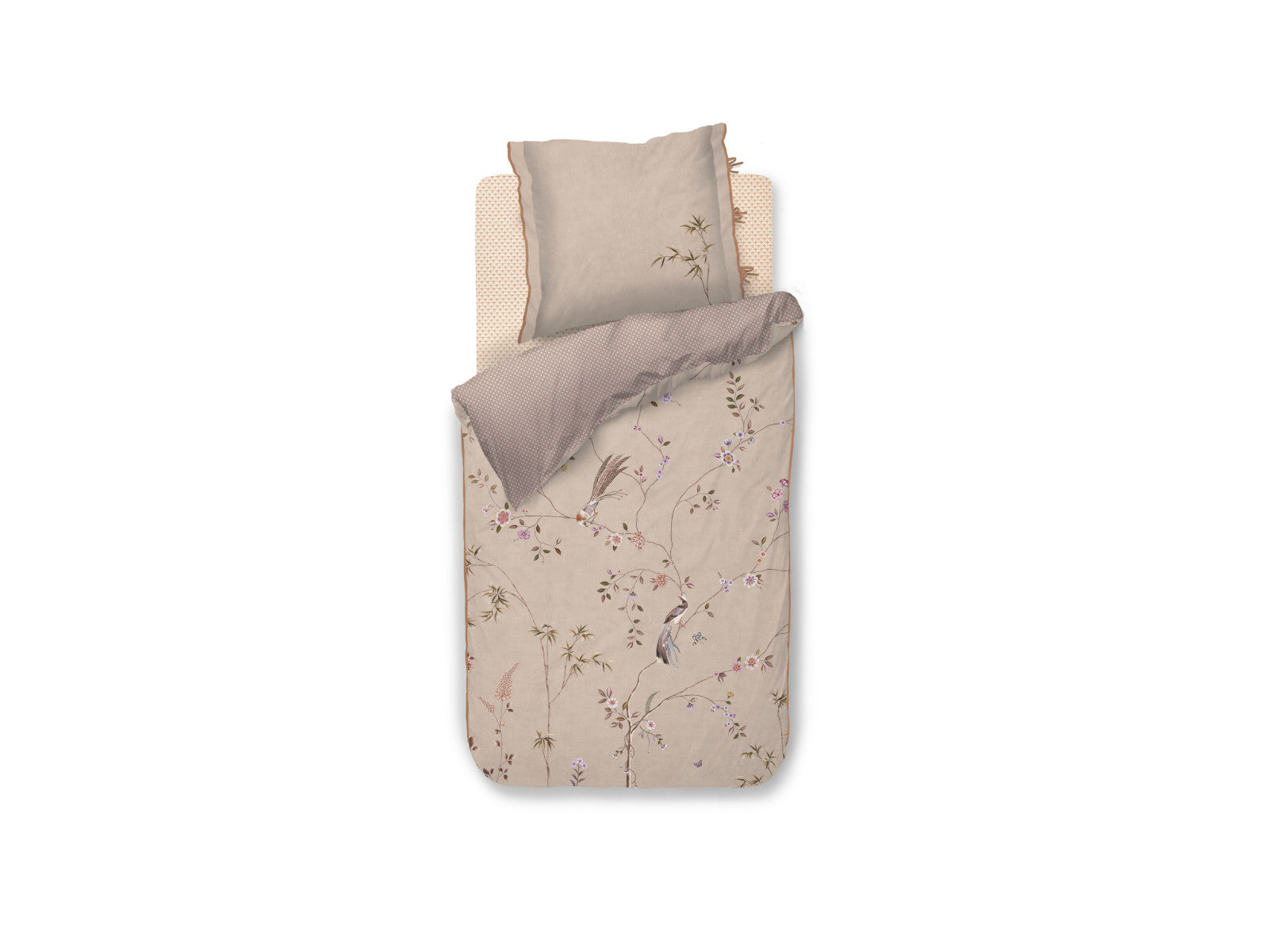 Pip Studio Bamboo Blossom Bettwäsche khaki 135x200cm (1 Stück)