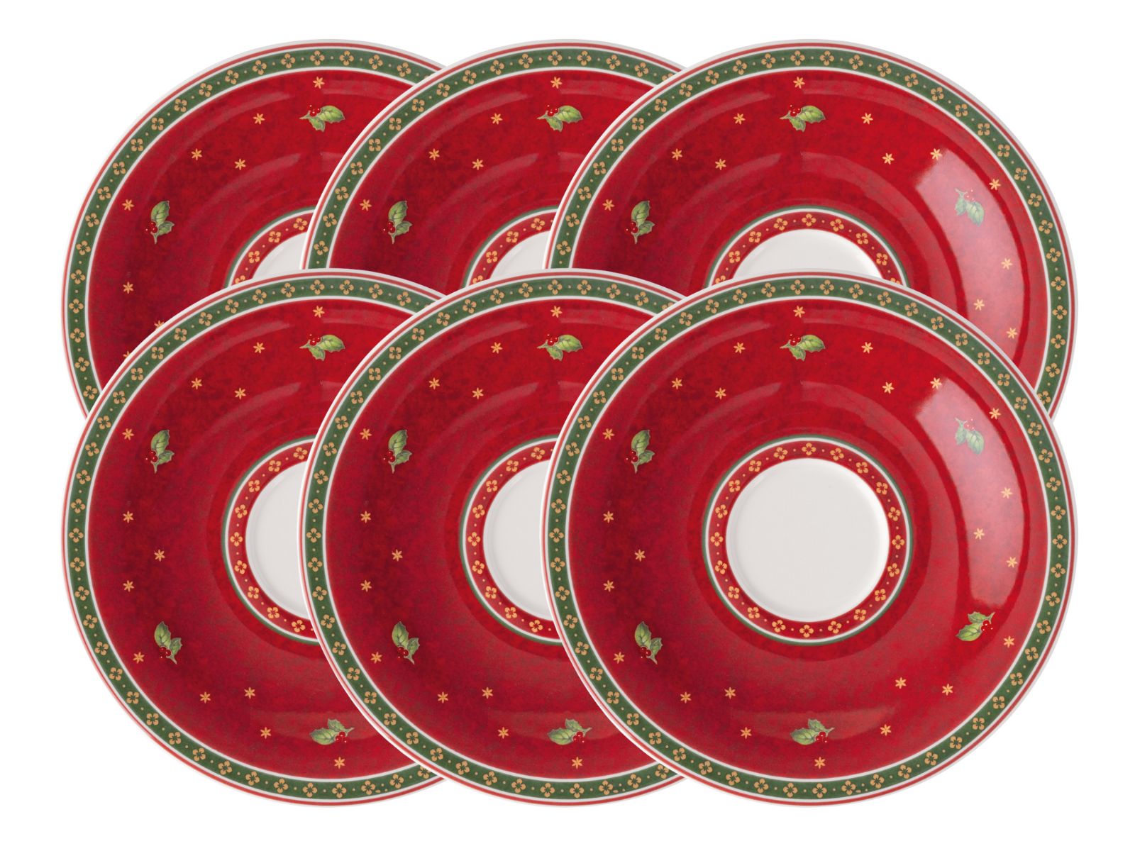 Villeroy & Boch Toy's Delight Specials Milchkaffee-Untertasse rot 19cm Set6