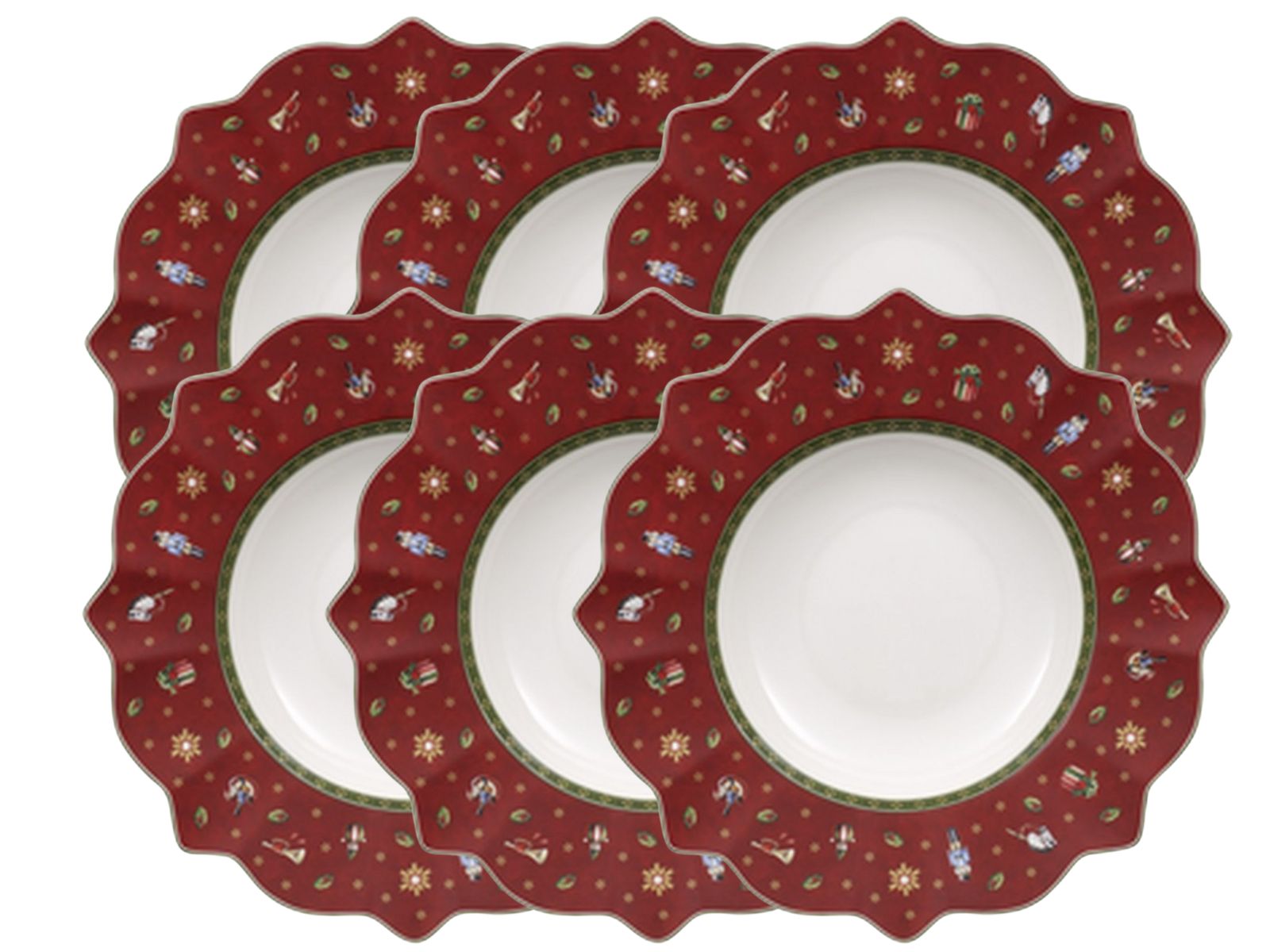 Villeroy & Boch Toy's Delight Suppenteller rot 26 cm Set6