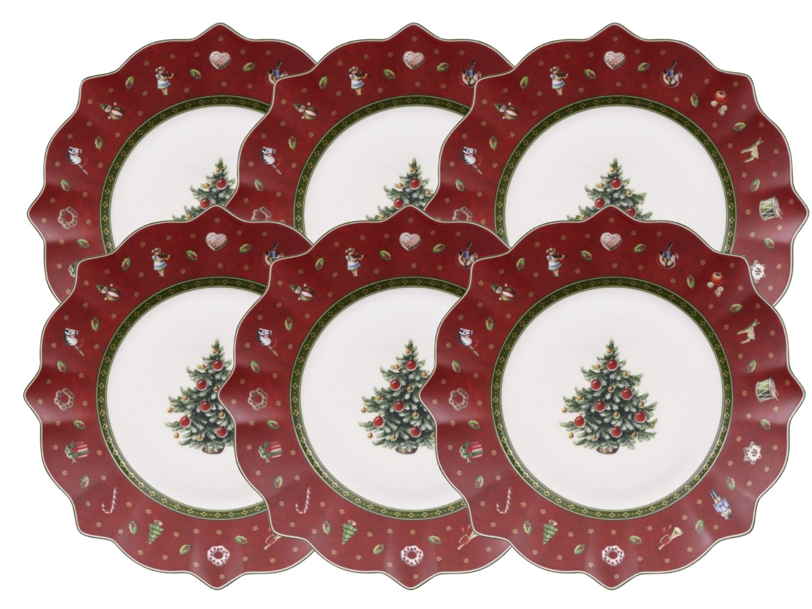 Villeroy & Boch Toy's Delight Frühstücksteller rot 24 cm Set6
