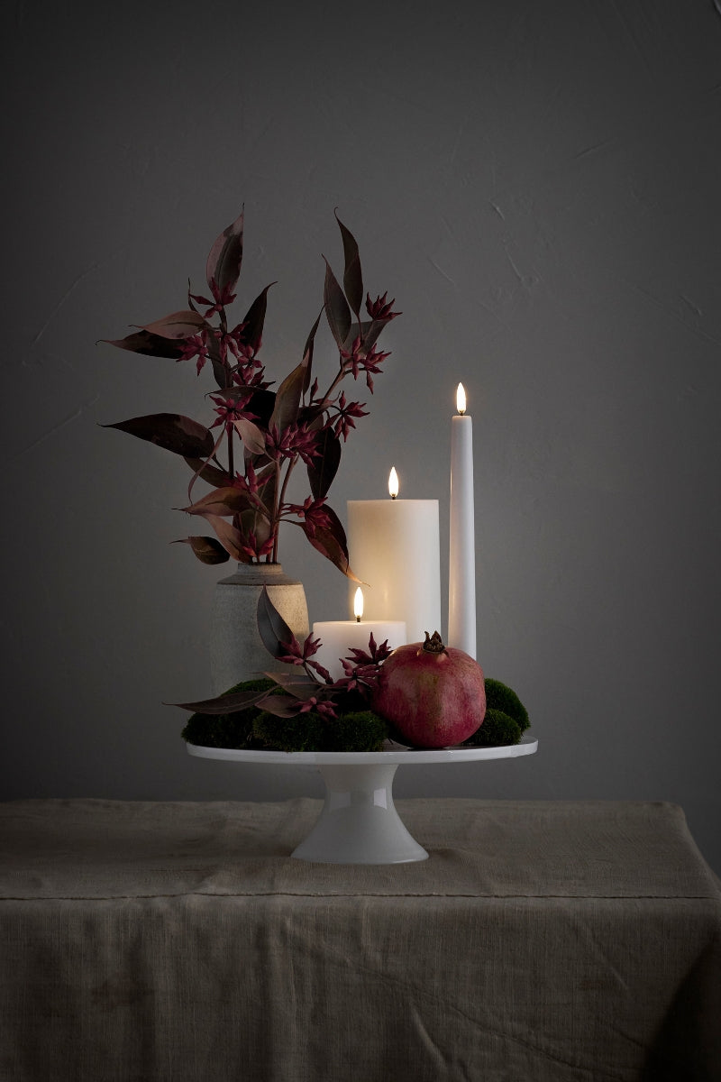 UYUNI LIGHTING Pillar LED-Kerze Smooth nordic white 20cm - Produktbild 2