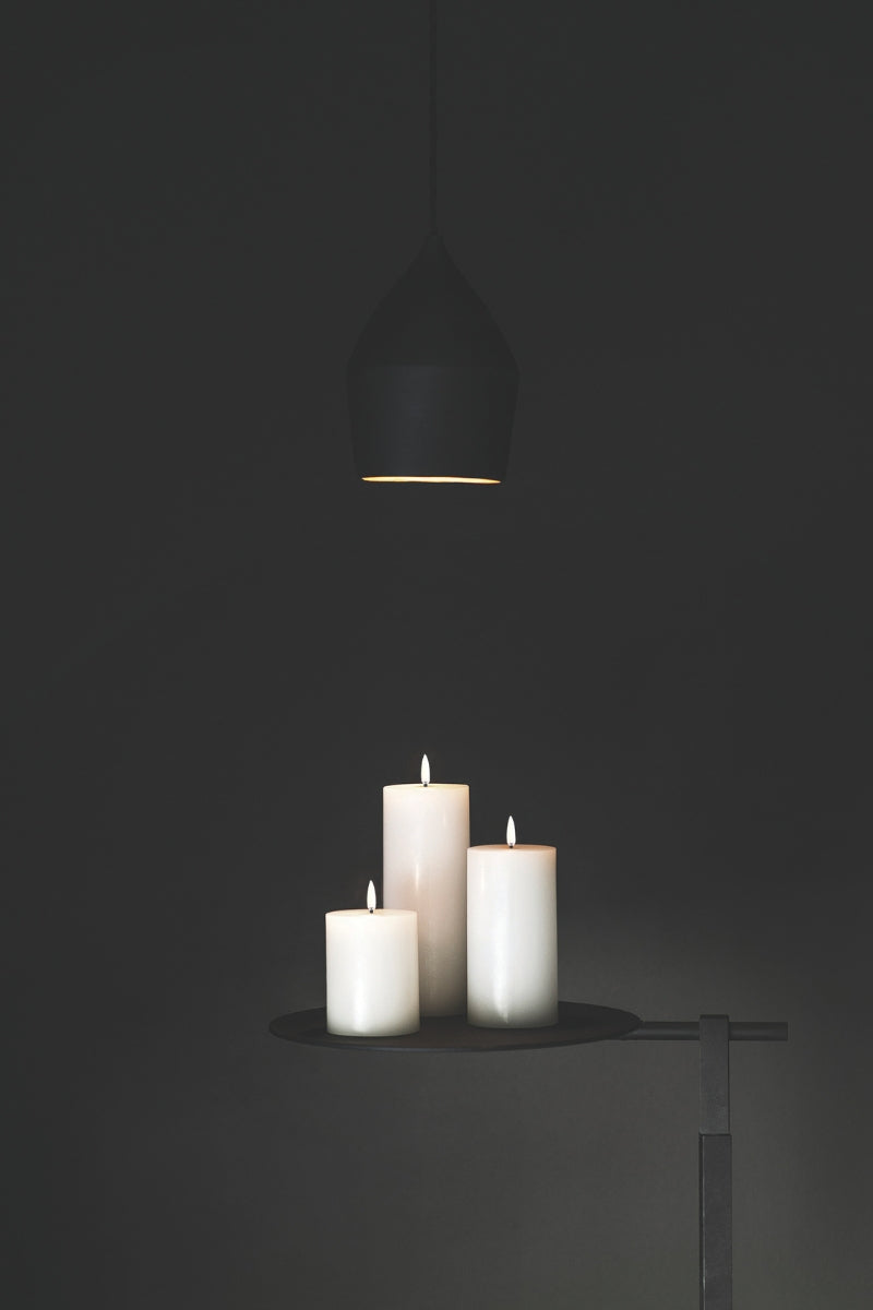 UYUNI LIGHTING Pillar LED-Kerze Smooth nordic white 20cm - Produktbild 7