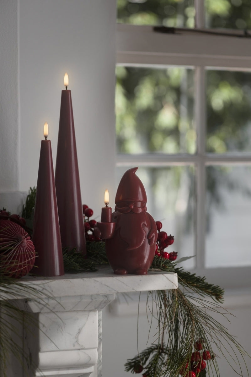 UYUNI LIGHTNING LED-Kerze Santa Claus Smooth carmine red 17cm - Produktbild 5