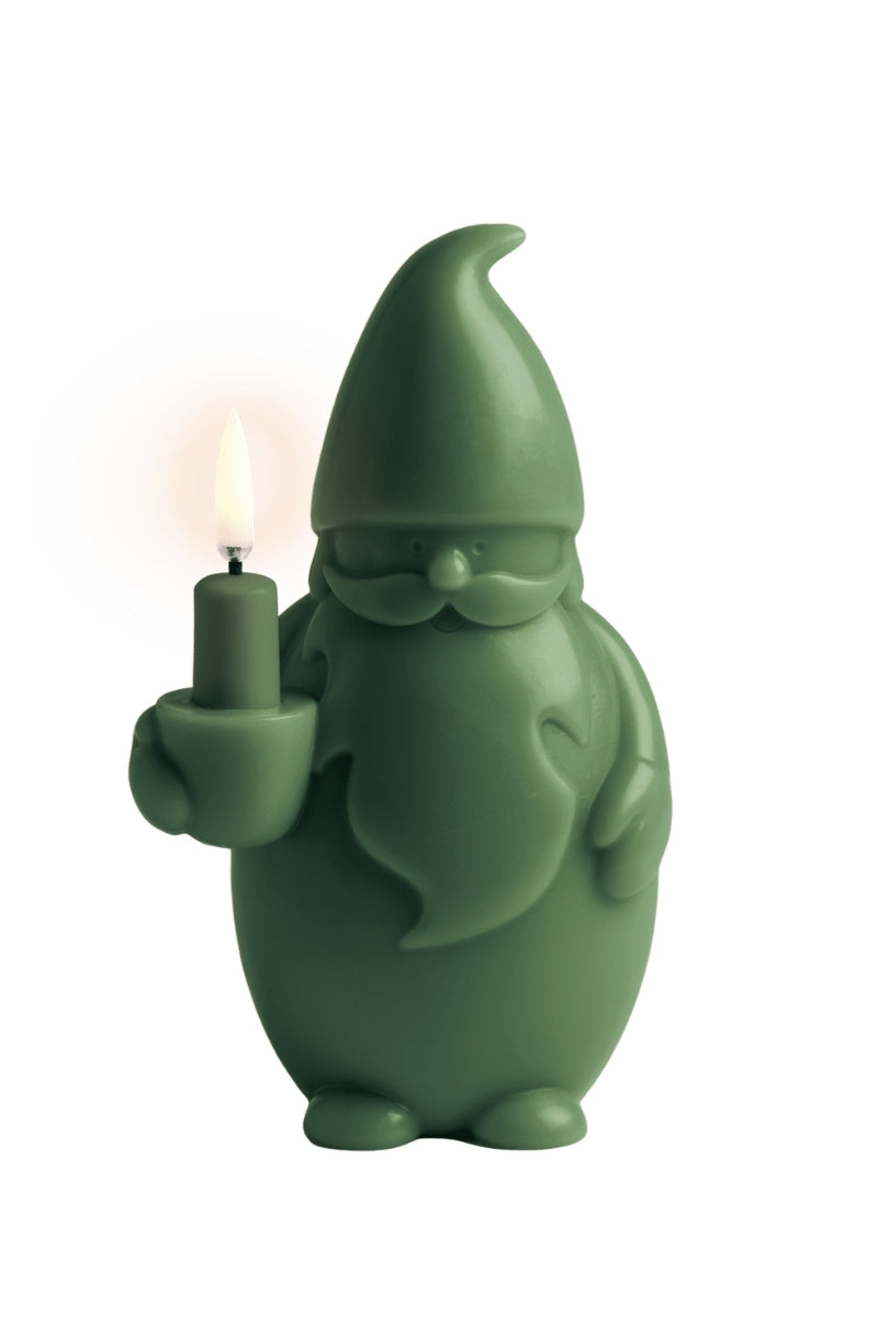 UYUNI LIGHTNING LED-Kerze Santa Claus Smooth olive green 17cm - Produktbild 2