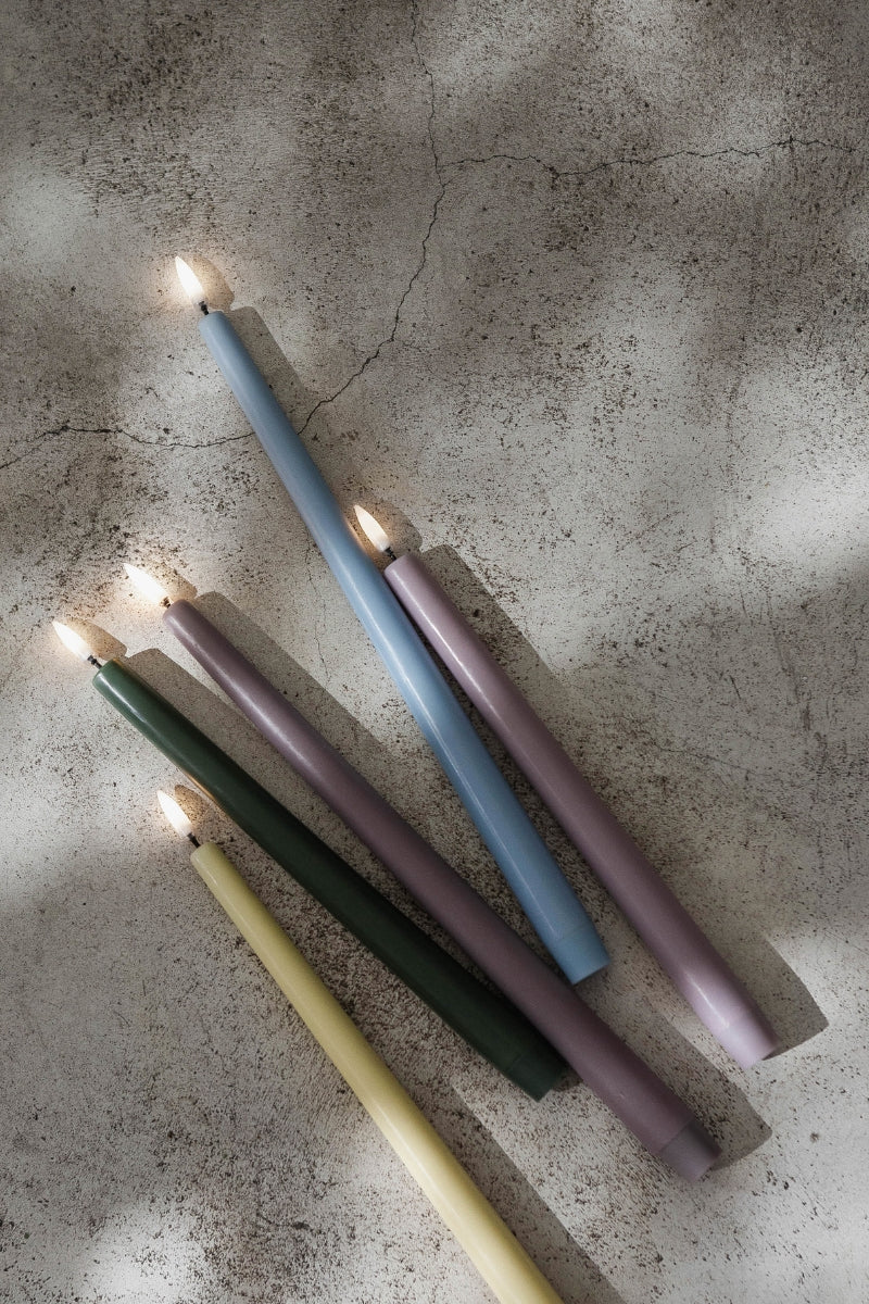 UYUNI LIGHTING LED-Stabkerze Smooth light lavender 2erSet 25cm - Produktbild 5