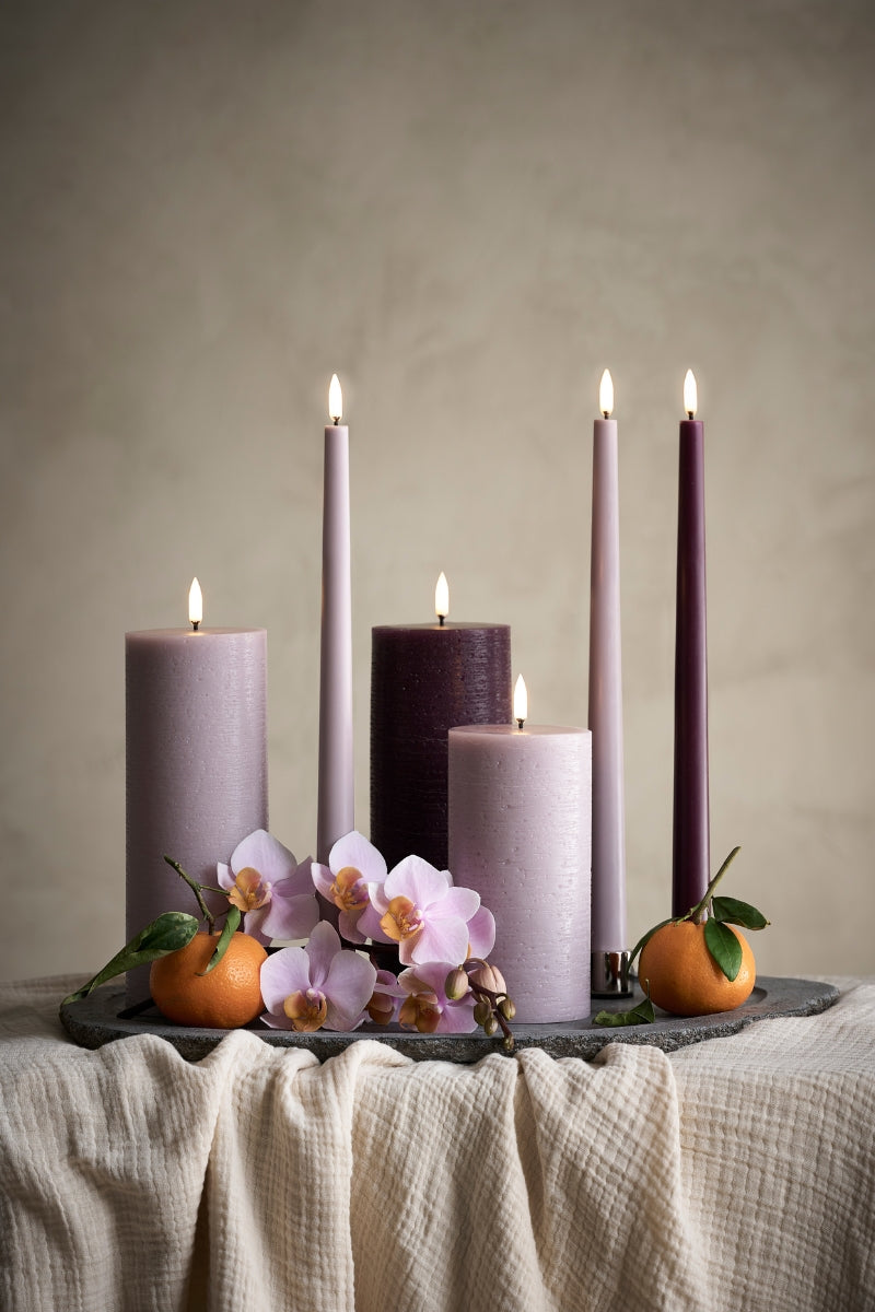 UYUNI LIGHTING LED-Stabkerze Smooth light lavender 2erSet 25cm - Produktbild 7