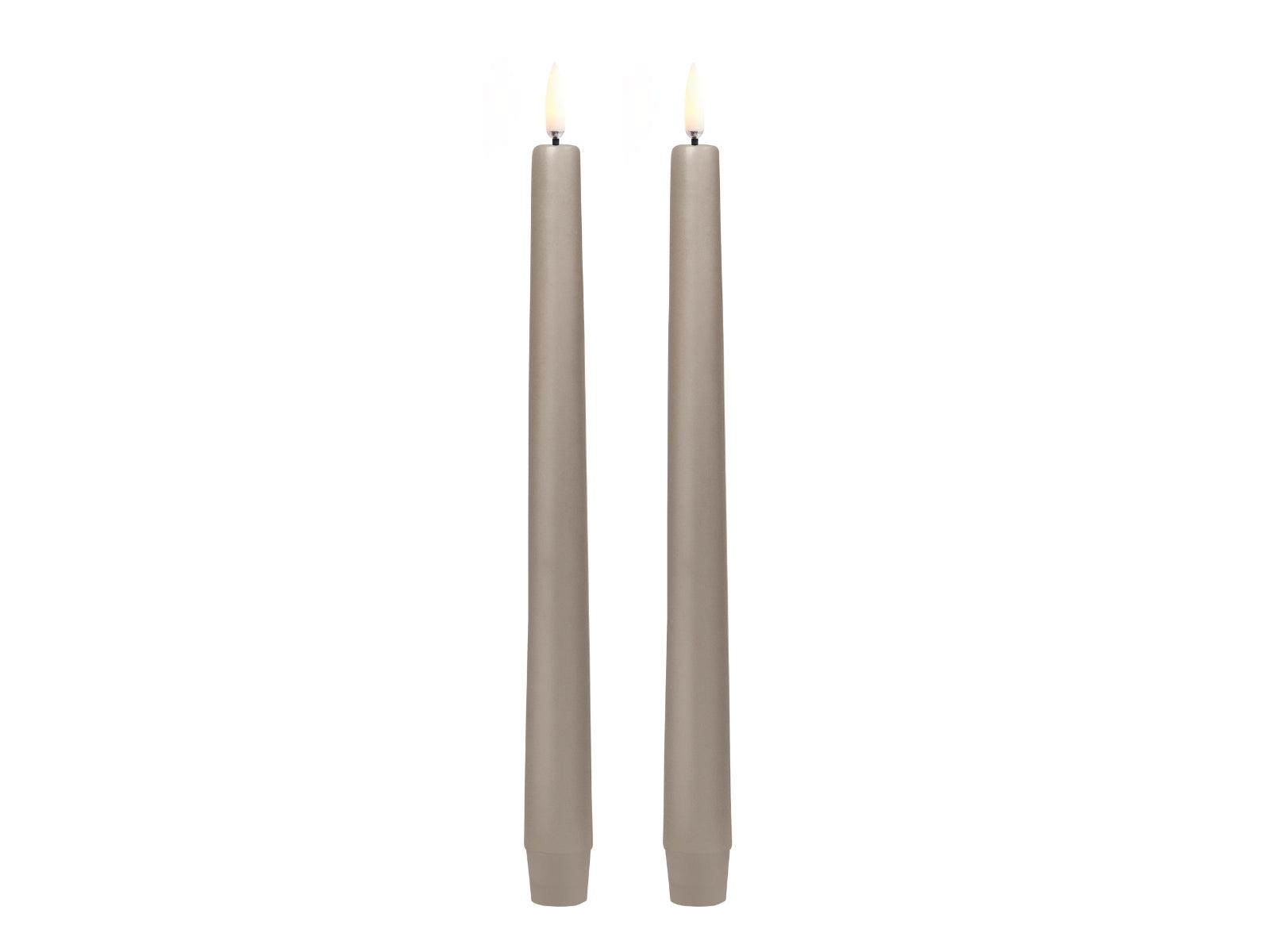 UYUNI LIGHTING LED-Stabkerze Smooth sandstone 2erSet 25cm