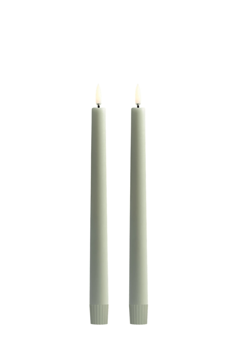 UYUNI LIGHTNING LED-Stabkerze Smooth sage green 2er Set - Produktbild 1