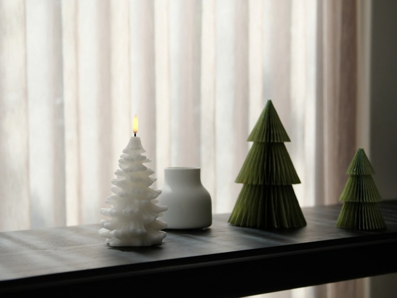 UYUNI LIGHTNING LED-Kerze Christmas tree Smooth nordic white 12cm - Produktbild 7