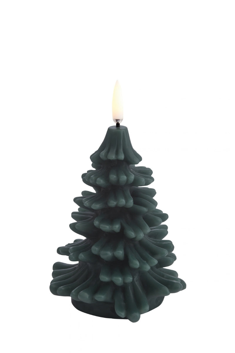 UYUNI LIGHTNING LED-Kerze Christmas tree Smooth pine green 12cm - Produktbild 1