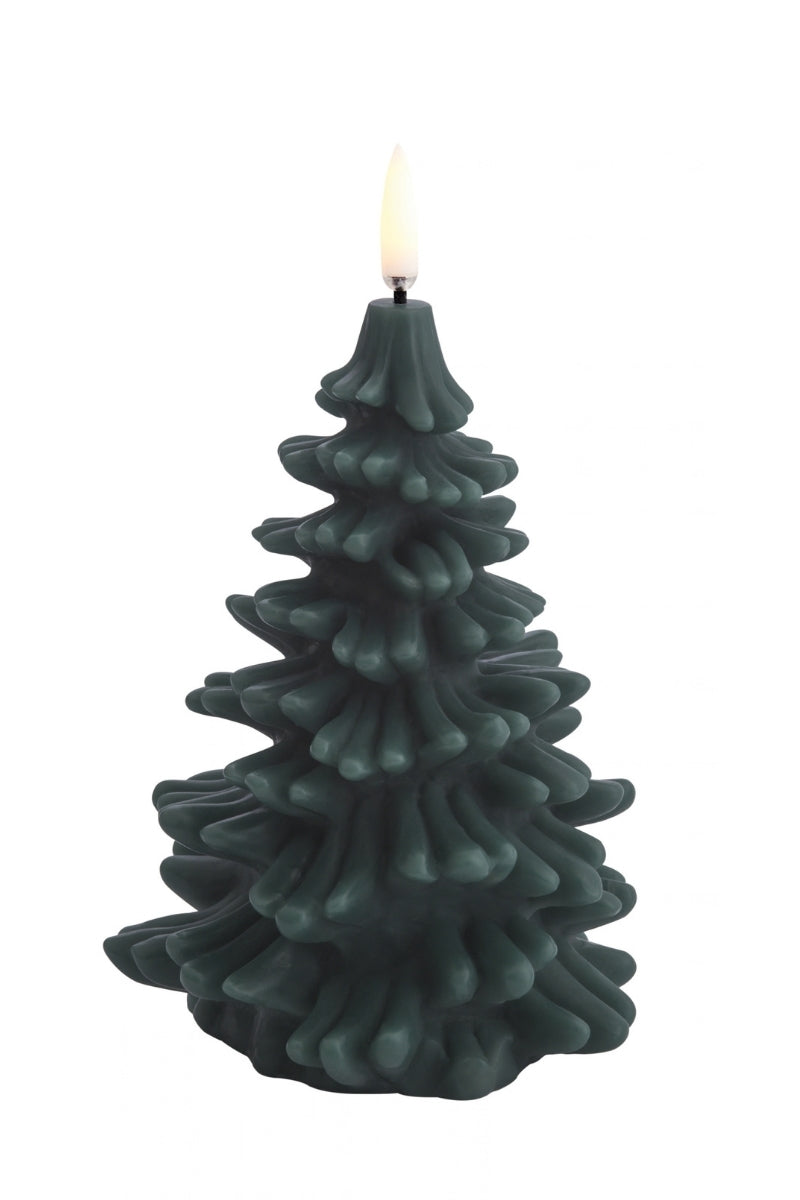 UYUNI LIGHTNING LED-Kerze Christmas tree Smooth pine green 15cm - Produktbild 1