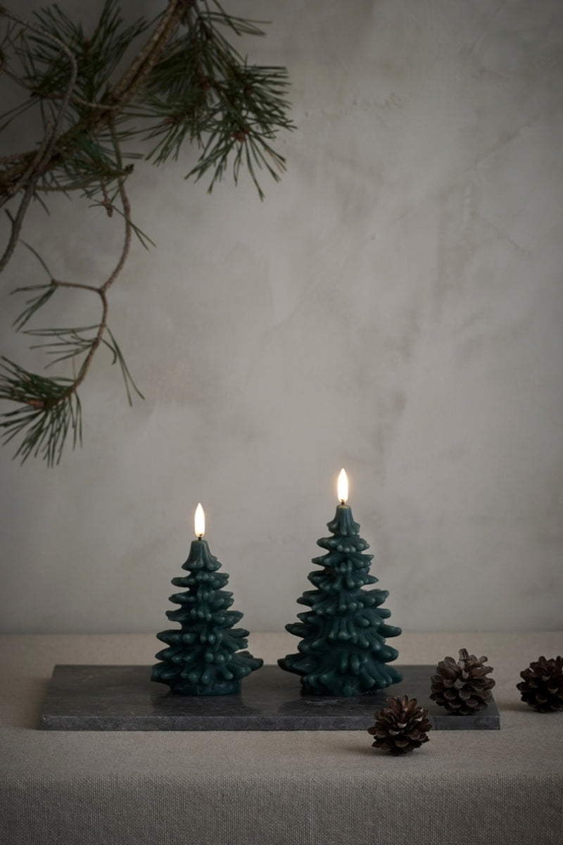 UYUNI LIGHTNING LED-Kerze Christmas tree Smooth pine green 15cm - Produktbild 2