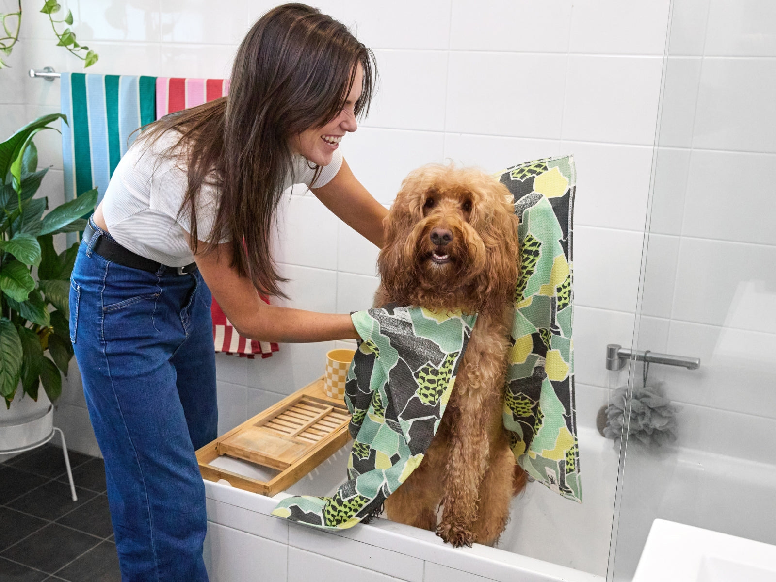 Dock & Bay Hundehandtuch L Undercover Walkies 120x70cm - Produktbild 10