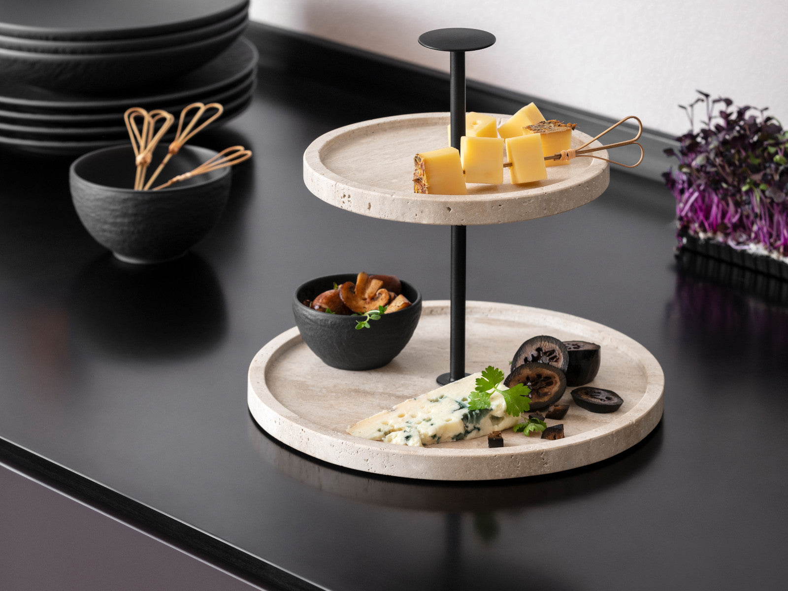 Villeroy & Boch Manufacture Travertine Etagere 24,5cm - Produktbild 2