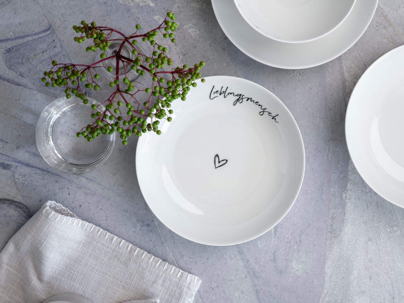 Villeroy & Boch Statement Schale flach Liebingsmensch 18,5cm - Produktbild 2