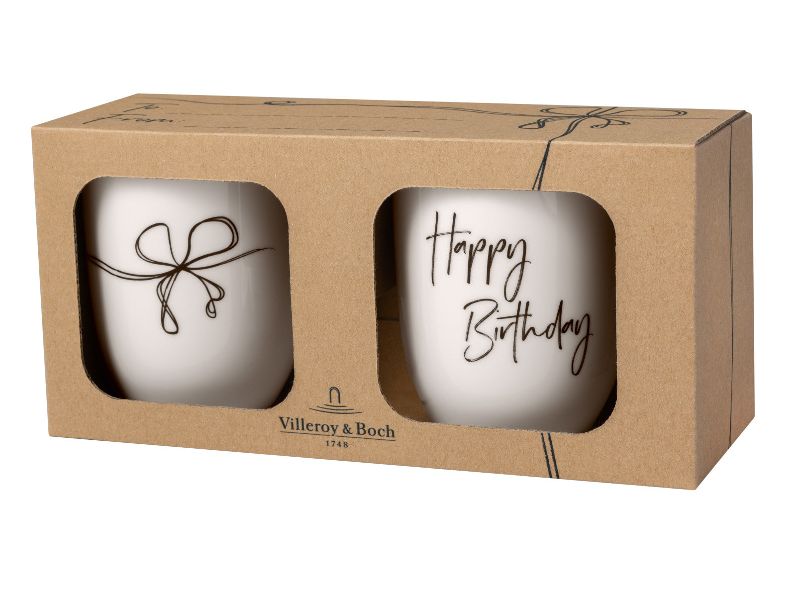 Villeroy & Boch Statement Henkelbecher Happy Birthday 0,29l Set 2tlg