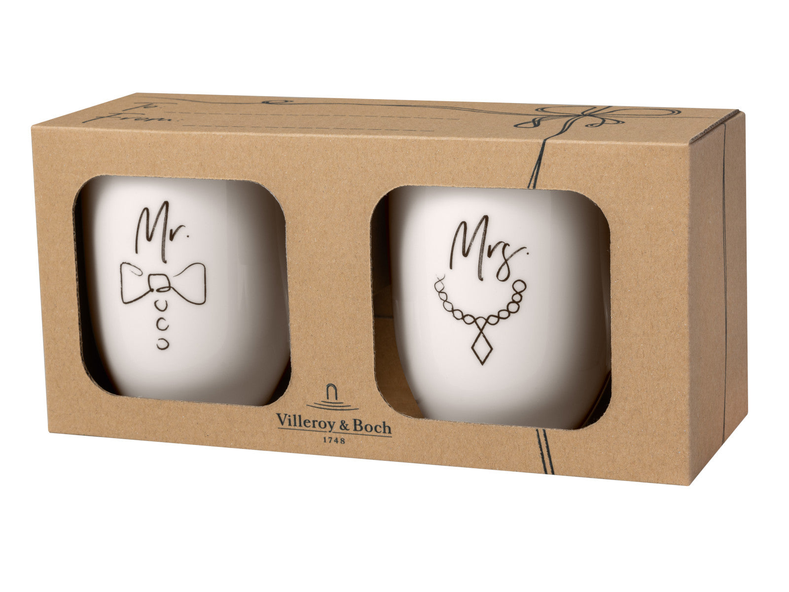 Villeroy & Boch Statement Mr and Mrs Henkelbecher 0,29l Set 2tlg