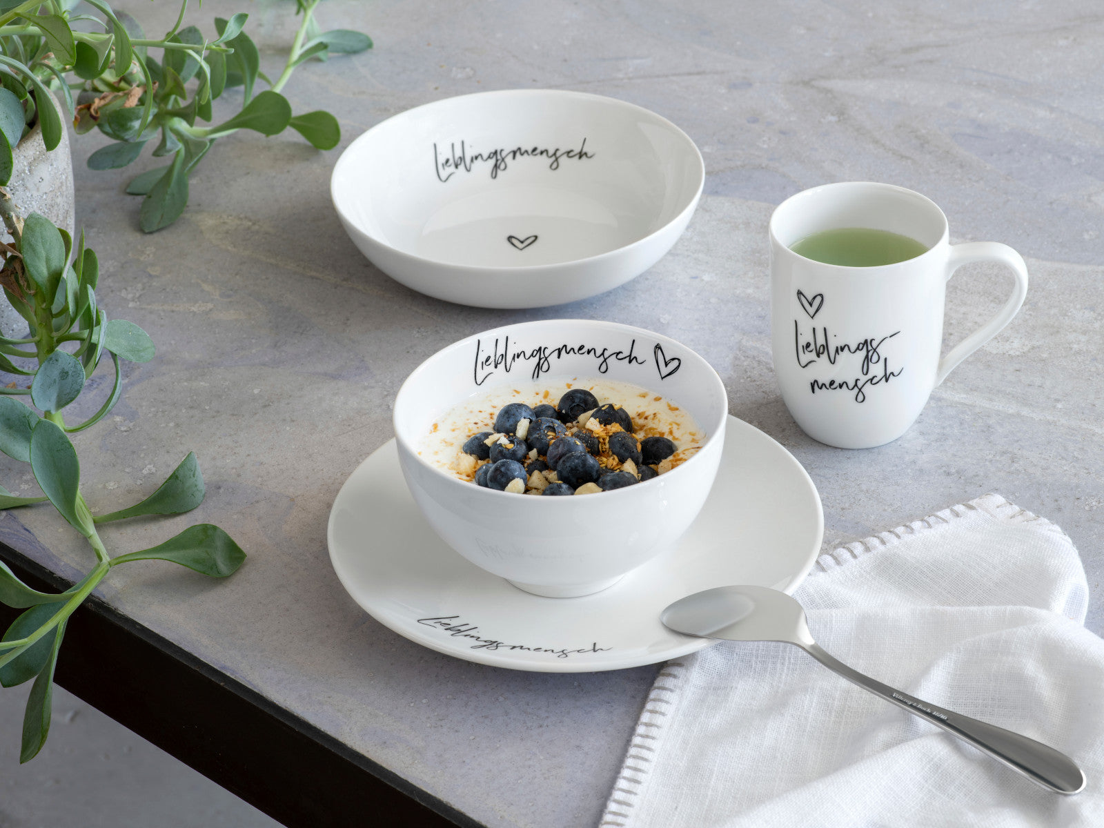 Villeroy & Boch Statement Schale flach Liebingsmensch 18,5cm - Produktbild 3