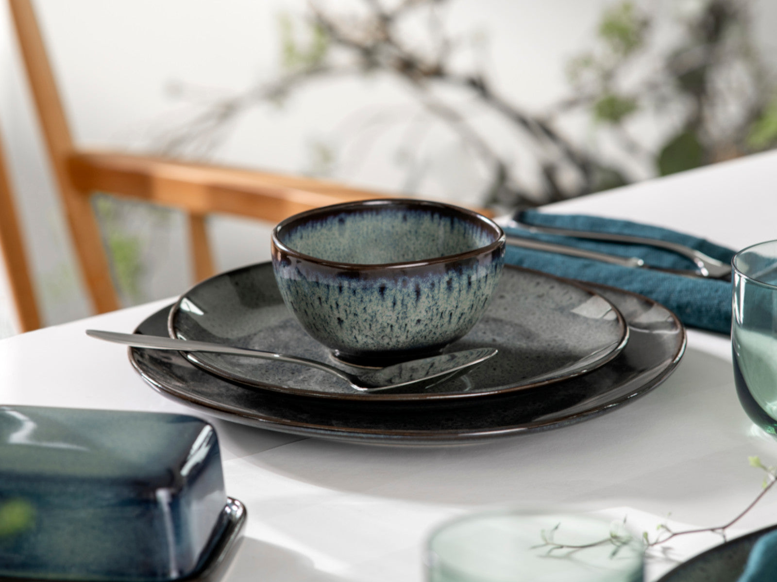 like. by Villeroy & Boch Lave gris Butterdose grau 6,5cm - Produktbild 5