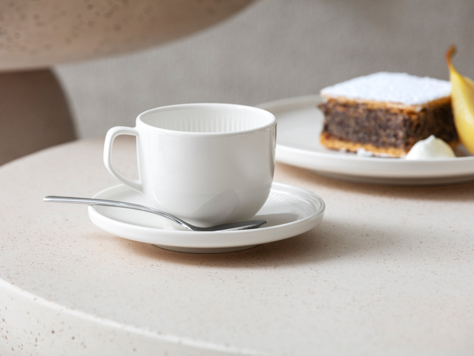 Villeroy & Boch Afina Kaffeetasse mit Untertasse weiß 2tlg - Produktbild 2