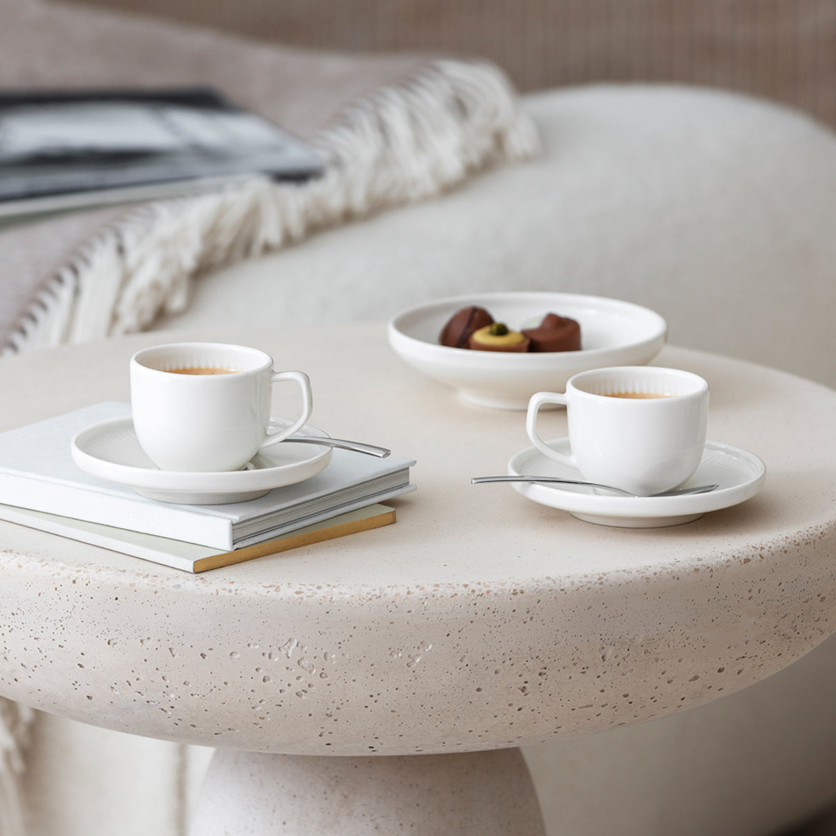 Villeroy & Boch Afina Kaffeetasse mit Untertasse weiß 2tlg - Produktbild 4