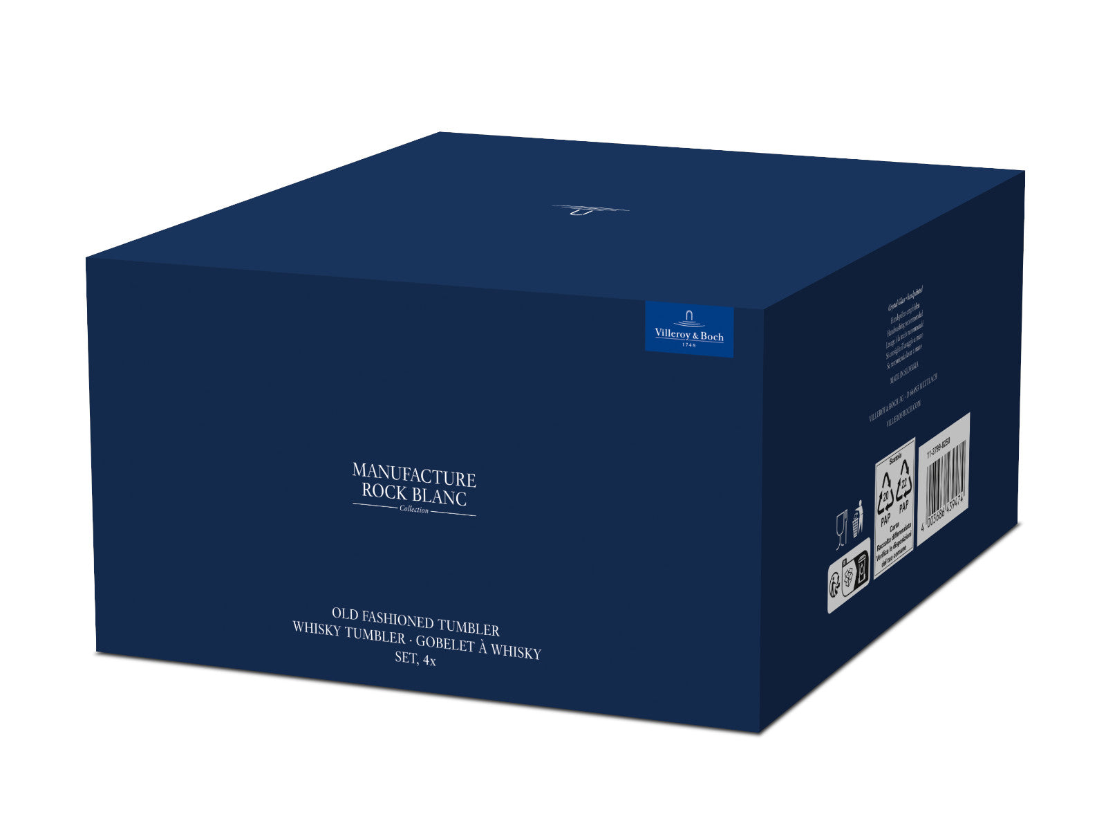 Villeroy & Boch Manufacture Rock blanc Whiskybecher Set 4tlg - Produktbild 3