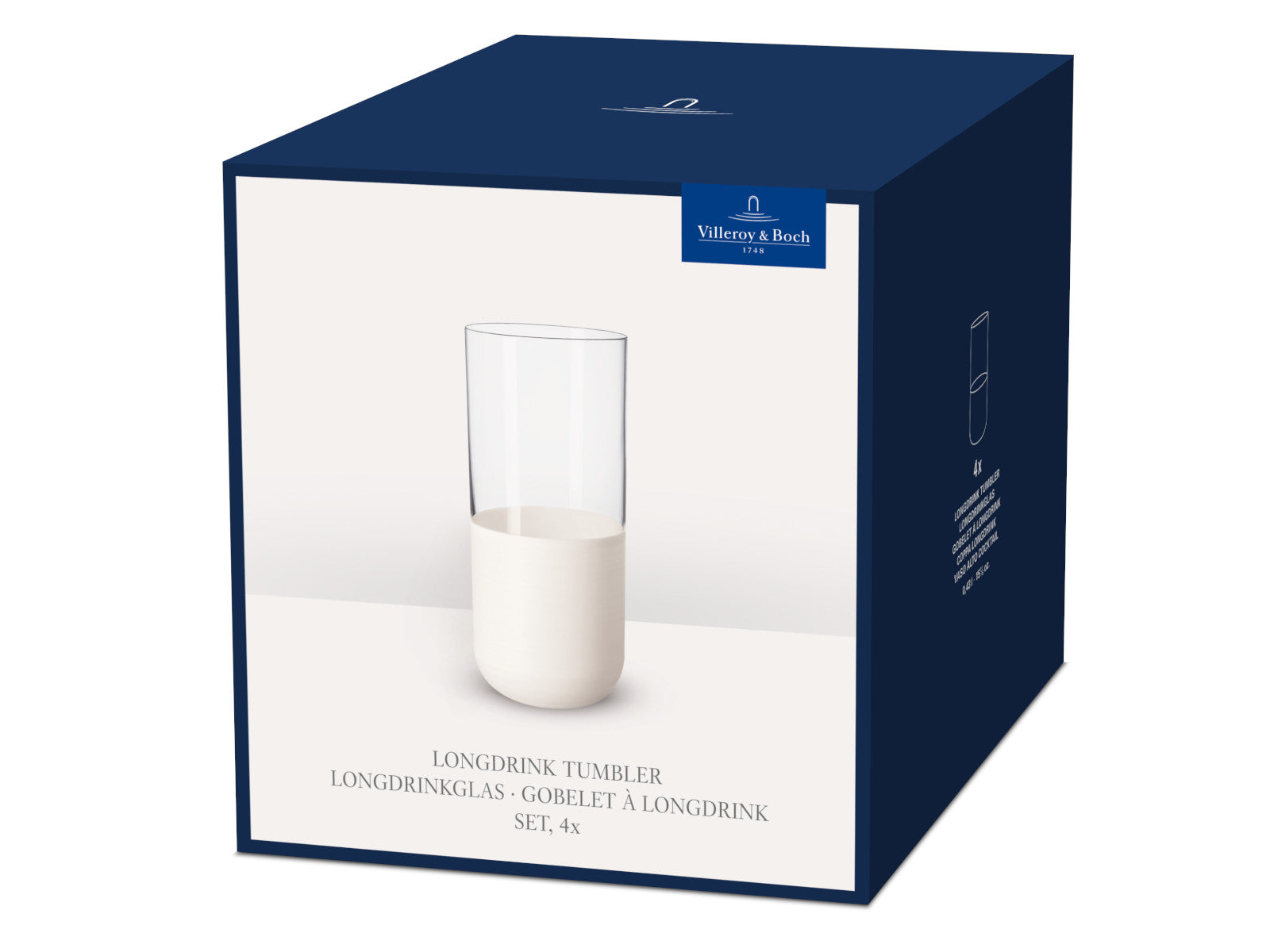 Villeroy & Boch Manufacture Rock blanc Longdrinkbecher Set 4tlg - Produktbild 2