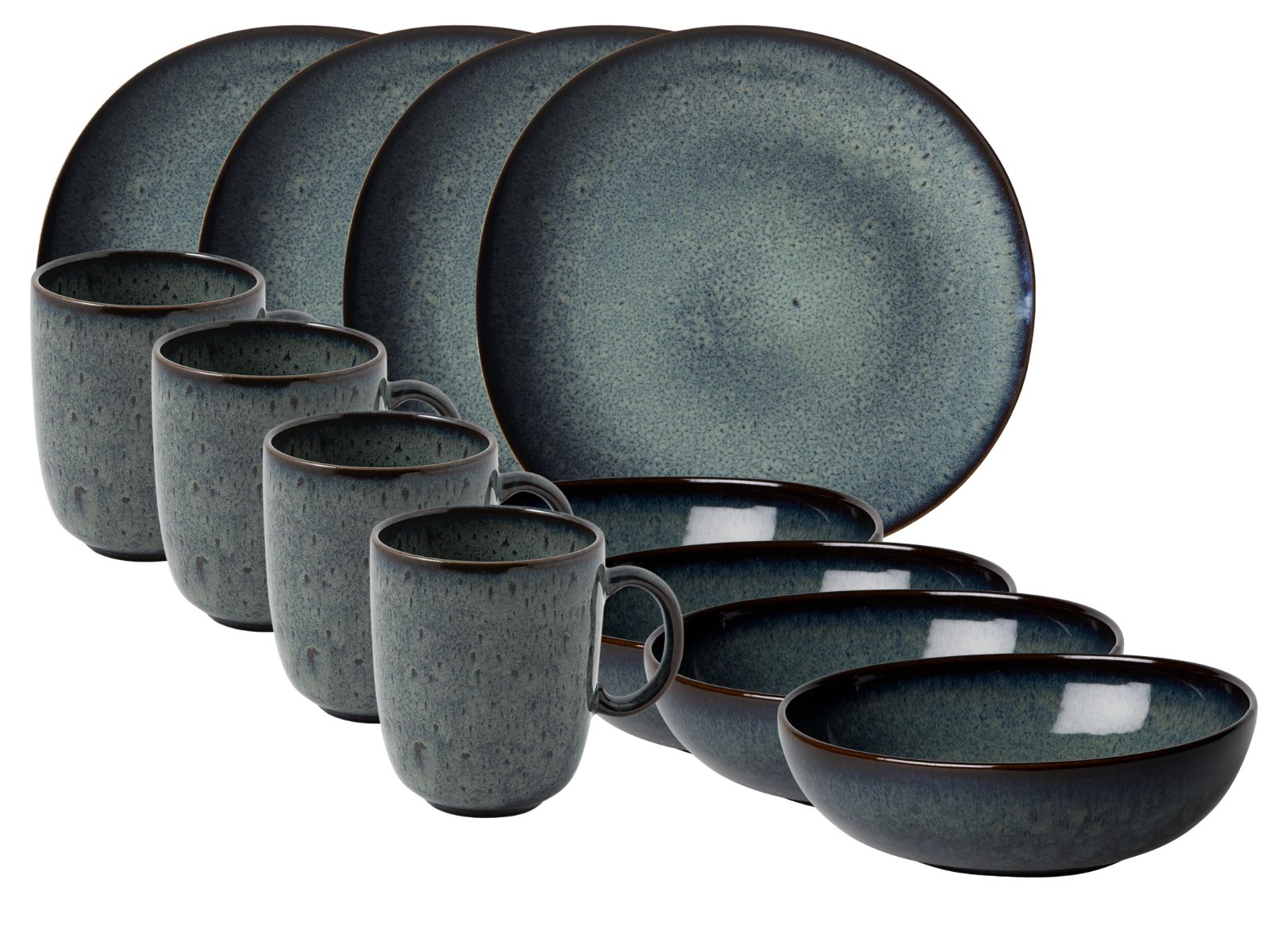 like. by Villeroy & Boch Lave gris Frühstücksset 12tlg