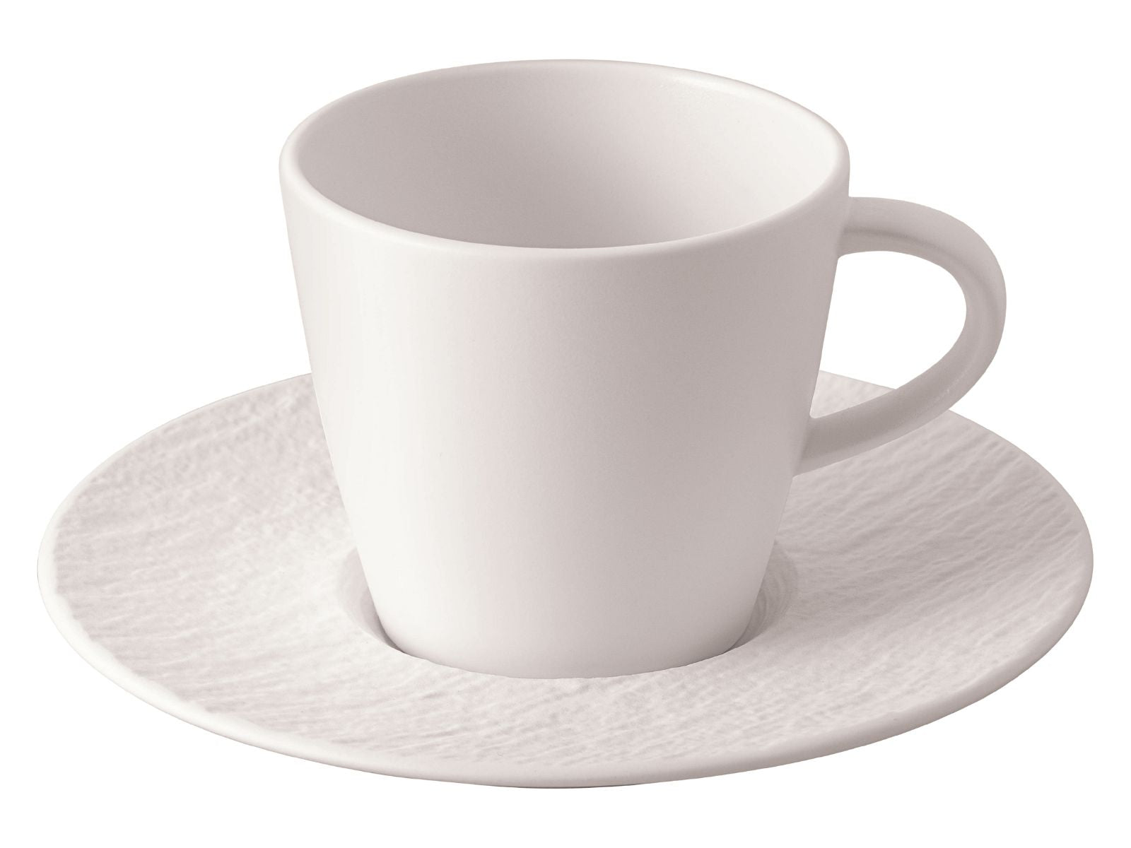 Villeroy & Boch Manufacture Rock blanc Kaffeetasse mit Untertasse 2tlg.