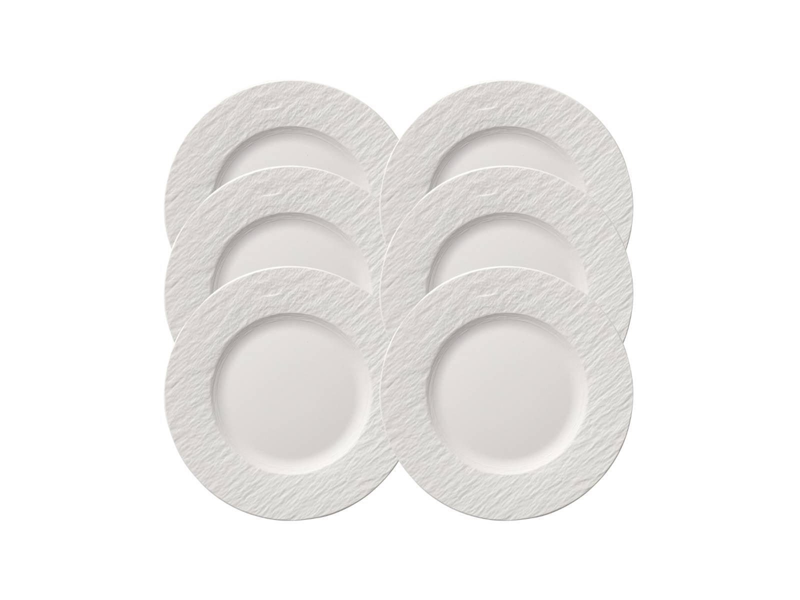 Villeroy & Boch Manufacture Rock blanc Frühstücksteller 22 cm Set6