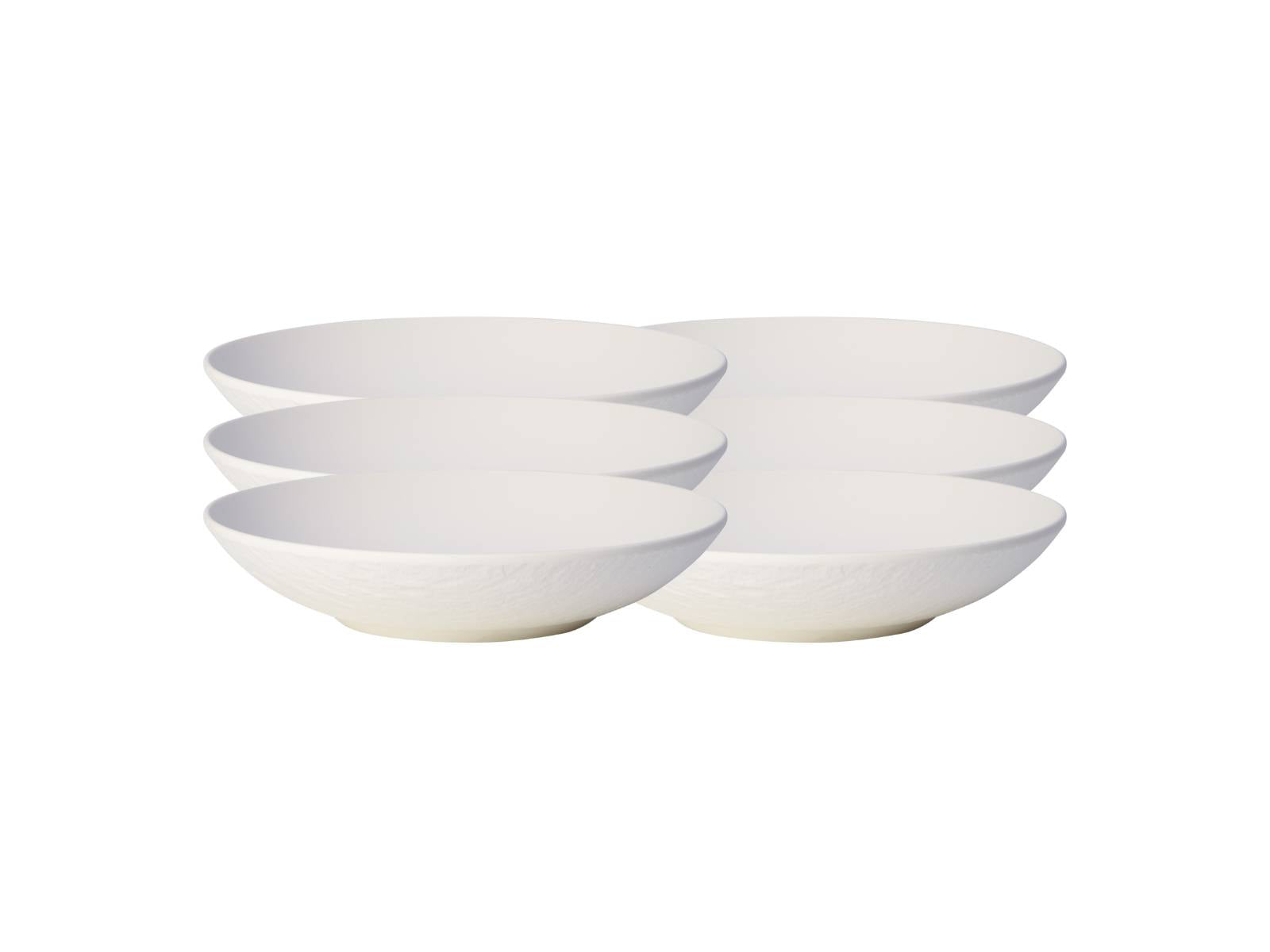 Villeroy & Boch Manufacture Rock blanc Schale flach 24 cm Set6