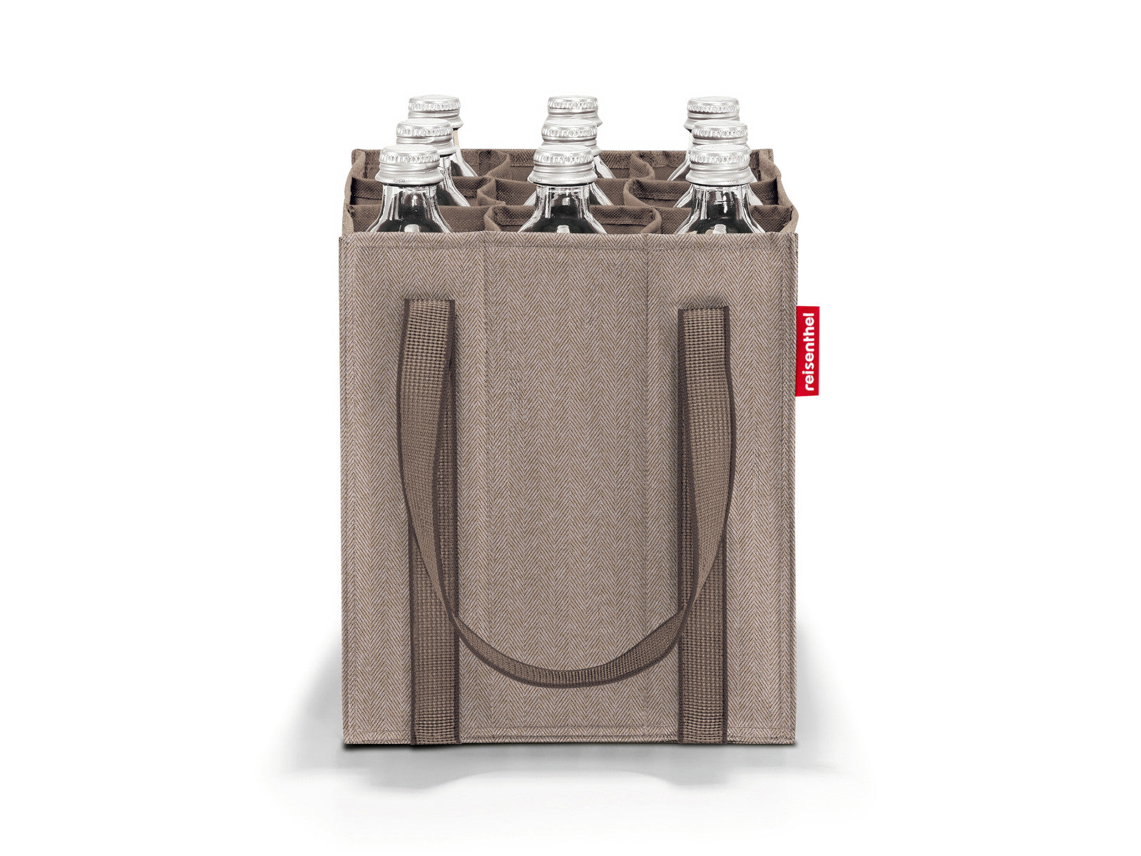 reisenthel bottlebag herringbone mokka