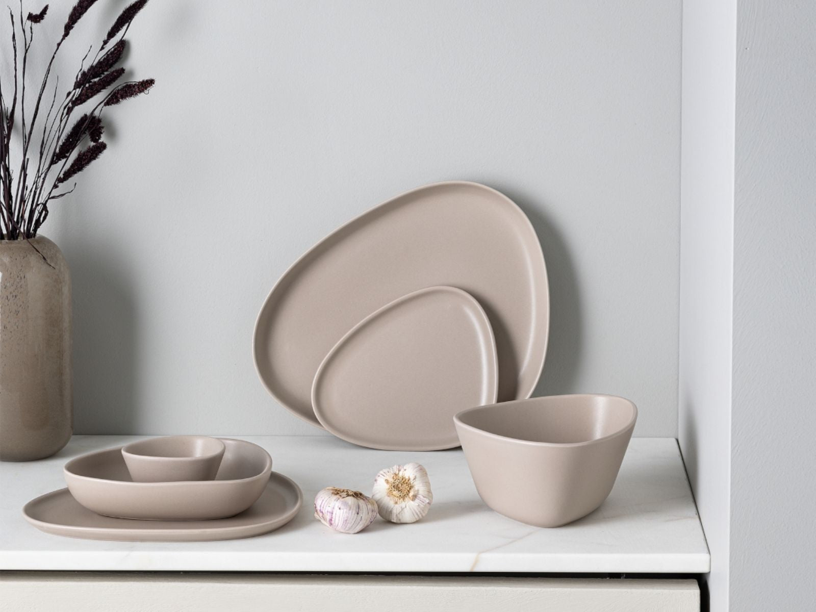 LIND DNA Curve Stoneware Frühstücksteller sand - Produktbild 3