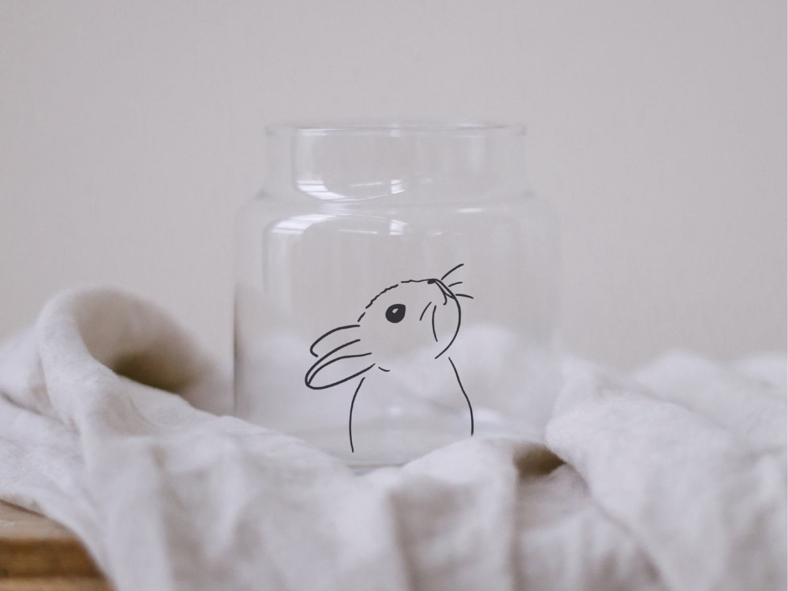 Eulenschnitt Glas Vase Hase 10cm - Produktbild 3