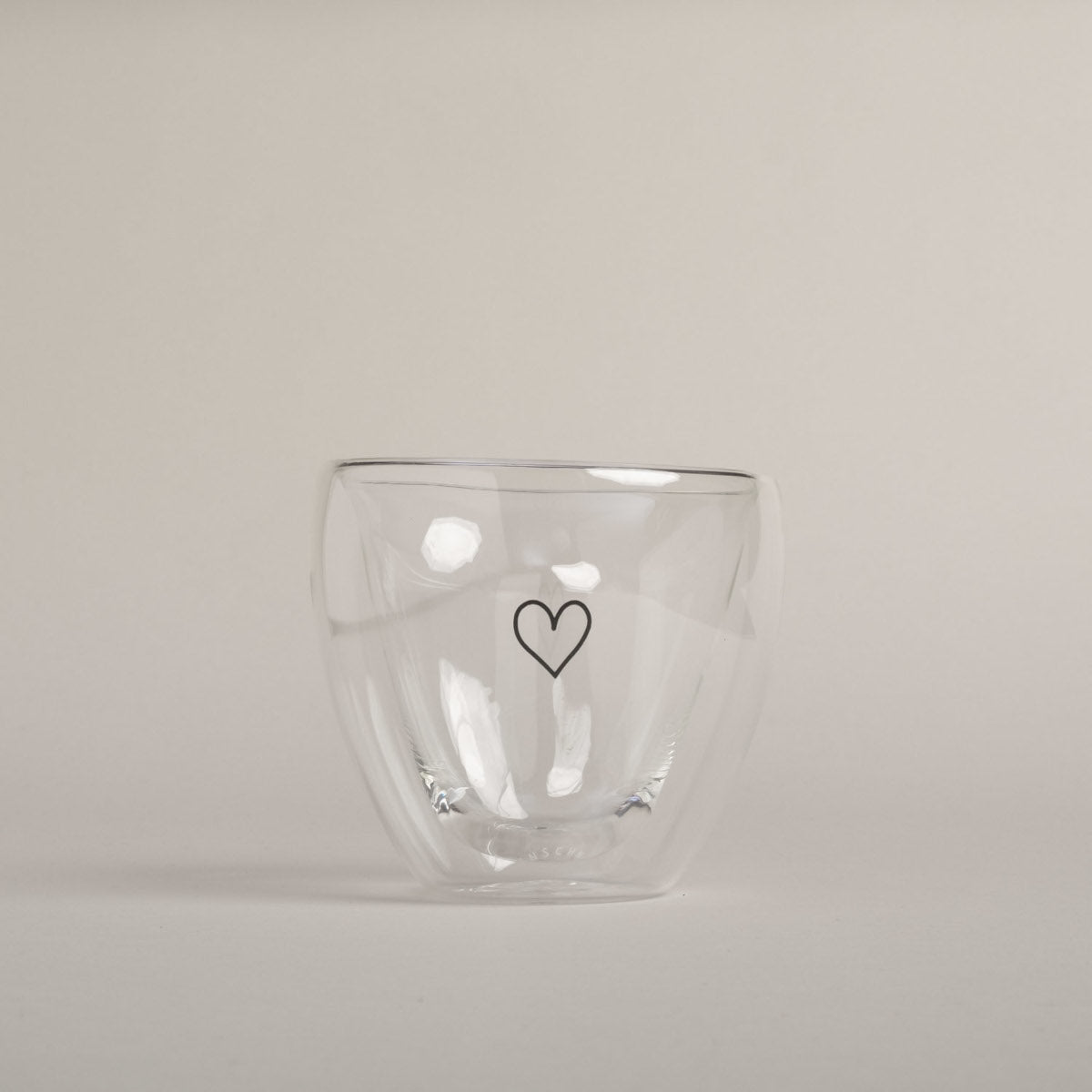 Eulenschnitt Doppelwandiges Herzglas Herz 200ml - Produktbild 2