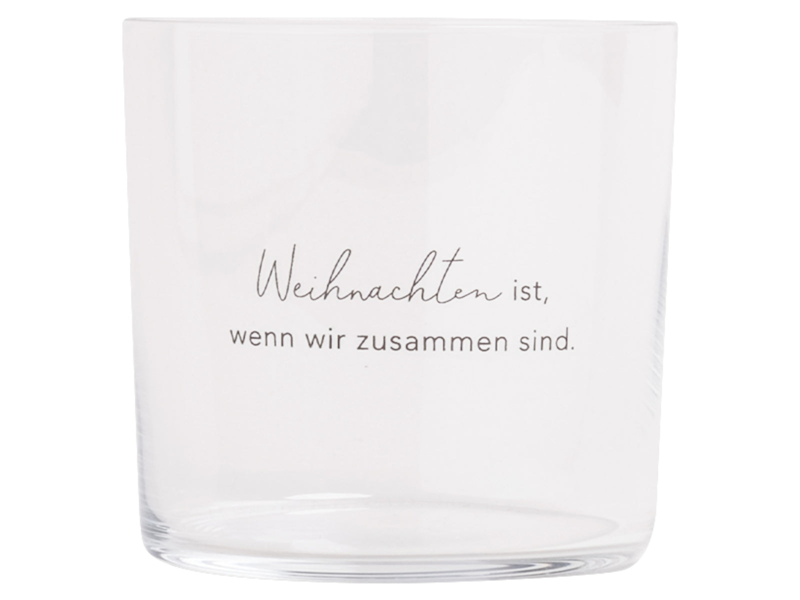 Eulenschnitt Trinkglas Weihnachten ist klar 0,35l