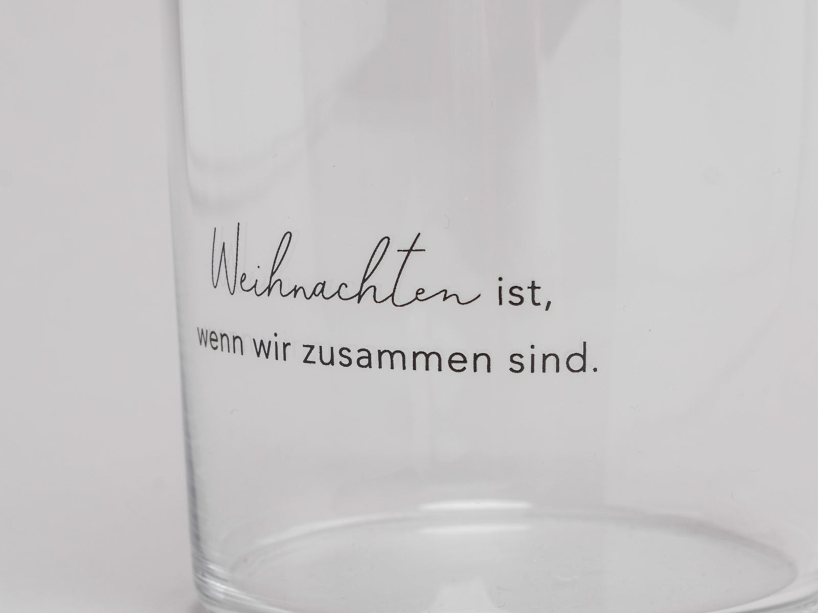 Eulenschnitt Trinkglas Weihnachten ist klar 0,35l - Produktbild 3