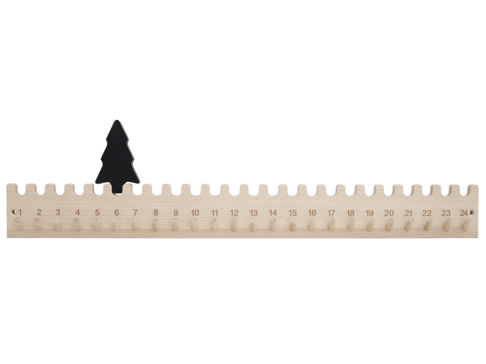Eulenschnitt Adventskalender aus Buche Tanne  55cm