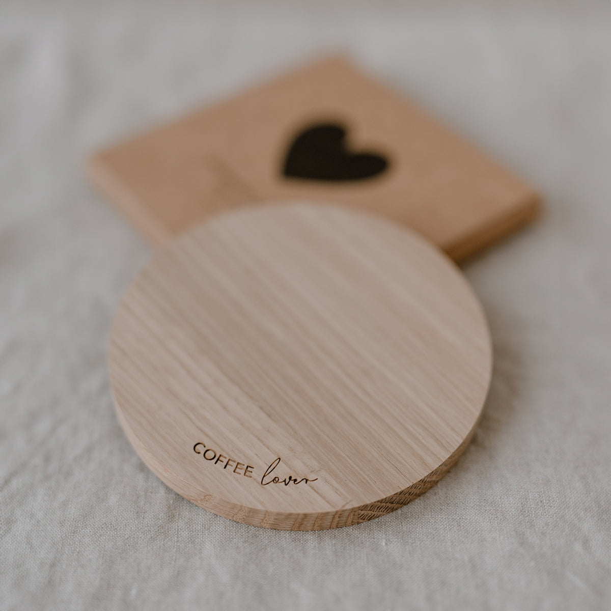 Eulenschnitt Untersetzer Eiche Coffee Lover 11,2cm - Produktbild 4