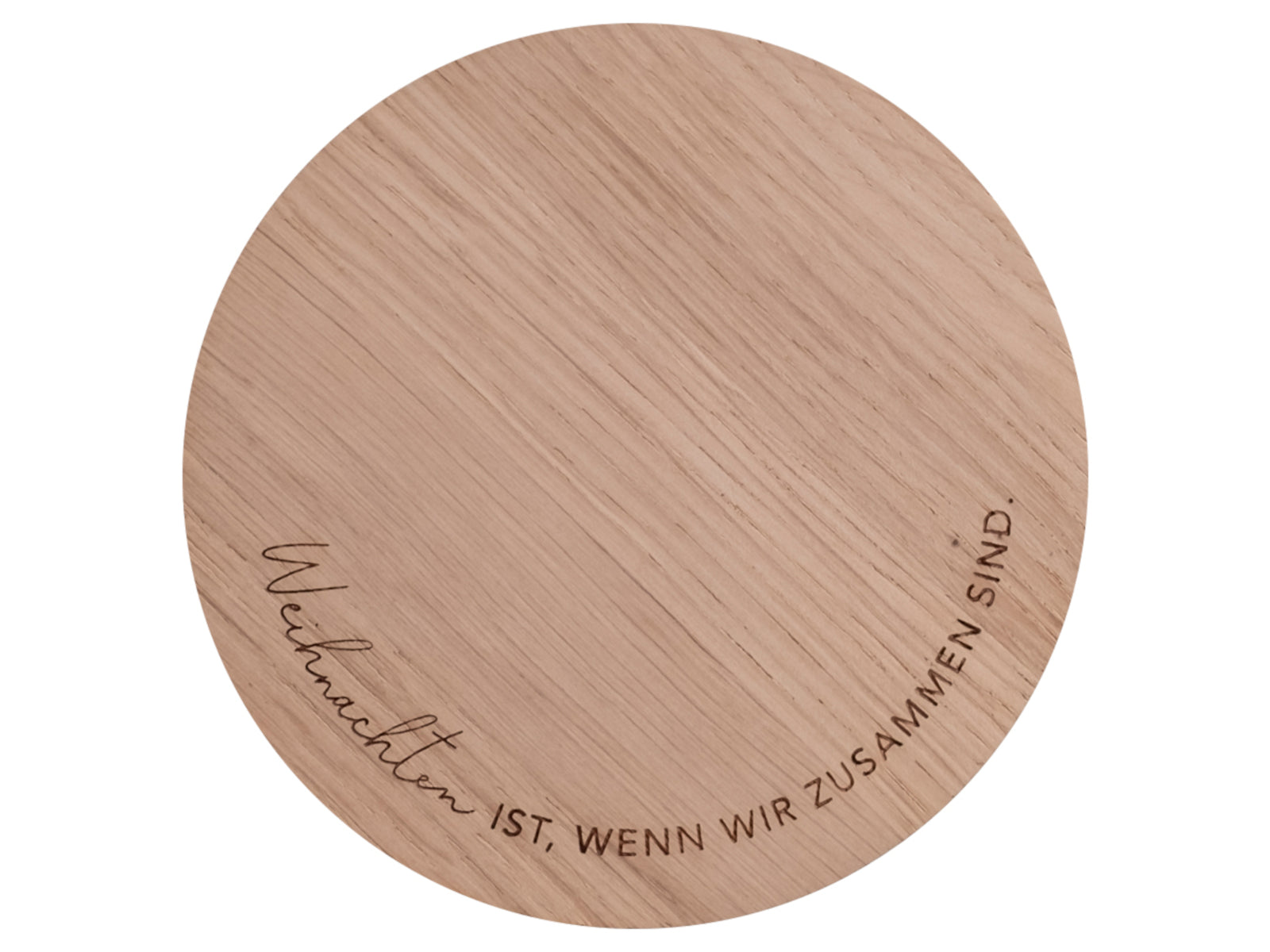 Eulenschnitt Untersetzer aus Eiche Weihnachten ist 11,2cm